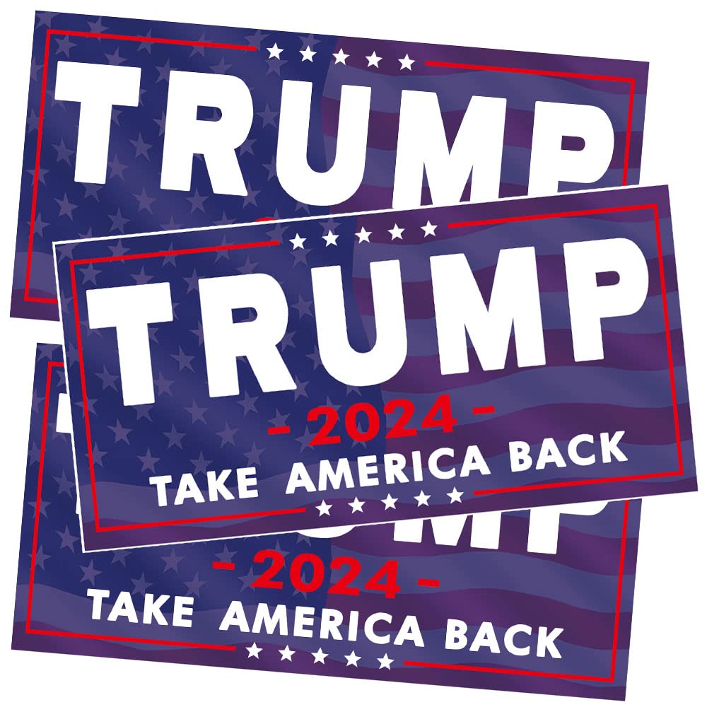 Sbb 3 Pack Trump 2024 Sticker, 8 Inches X4 Inches Big Trump Letters Car Decal, President Donald Trump Take America Back 2024 Bum