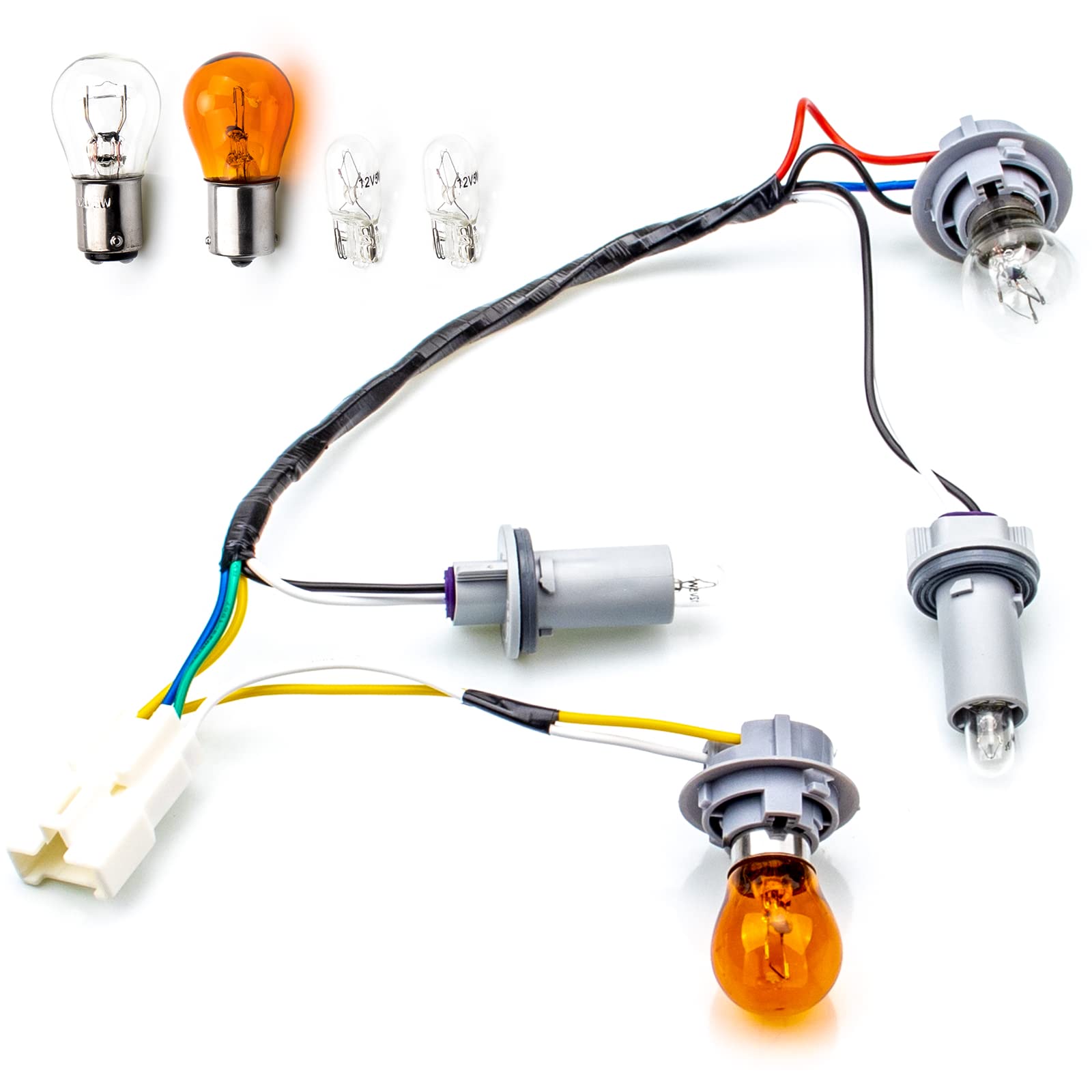 Hoput 92450-3Q000 92450 3Q000 Tail Lamp Holder And Wiring With 8 Halogen Bulbs, Compatible With Hyundai Sonata 2011 2012 2013 20