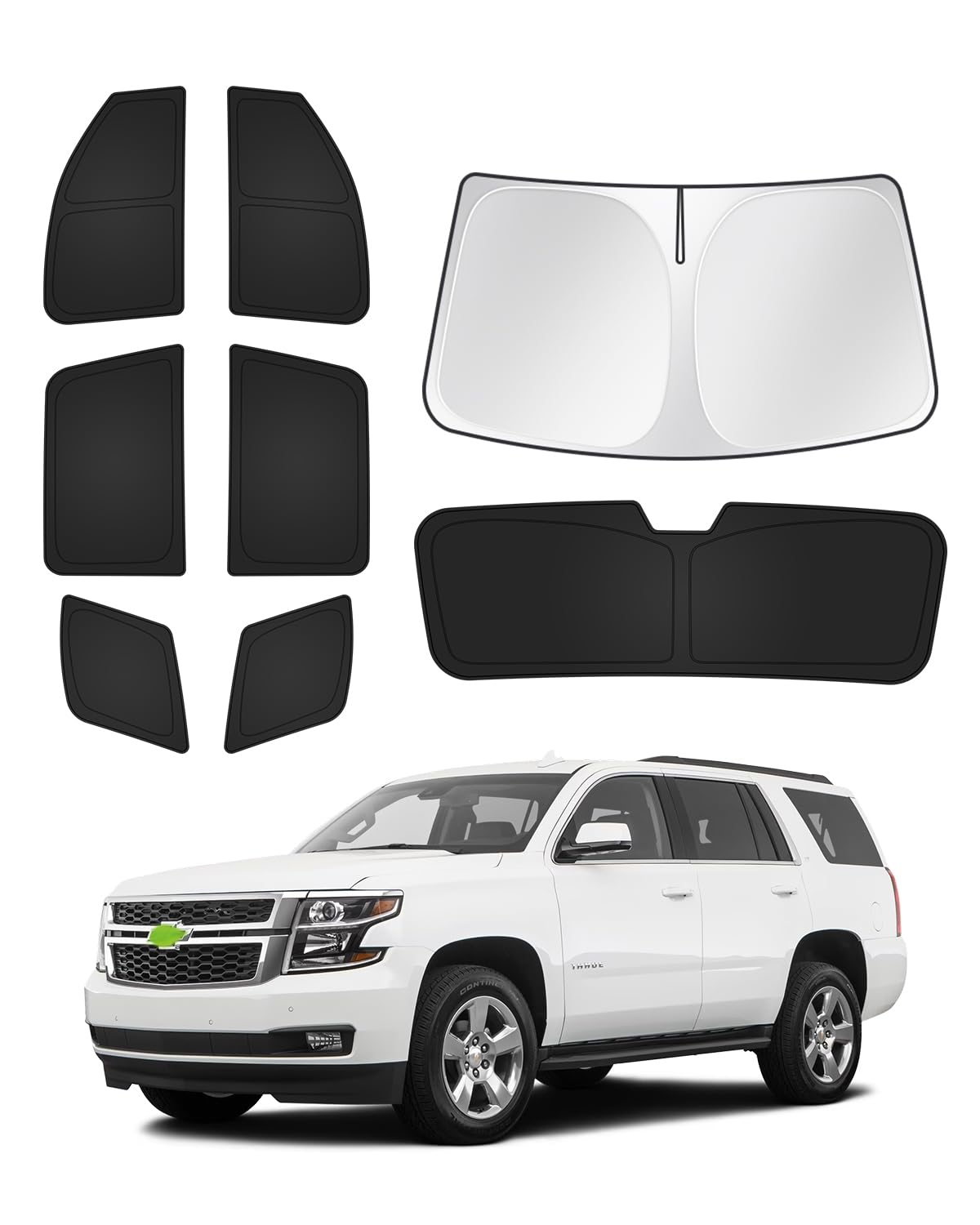 Canvcle Sunshades For Chevrolet/Chevy Tahoe 2015-2020 Accessories Windshield Sun Shade Side Rear Window Shade Cover Sun Visor Sh