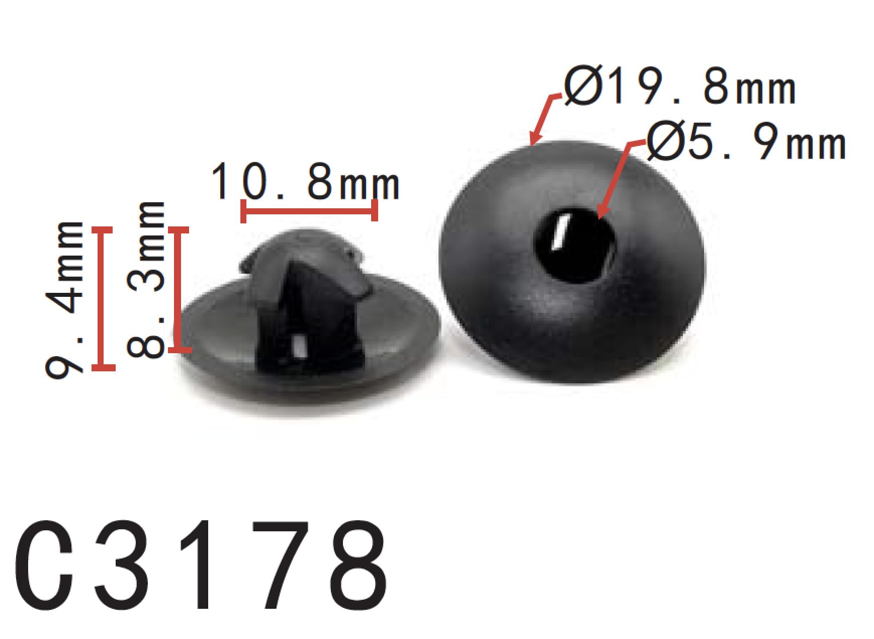 Autobahn88 Retainer Clip For Splash Shield Insulation, Compatible With Audi 06-13 A3 Volkswagen (Oem: N90533301) (Pack Of 20)