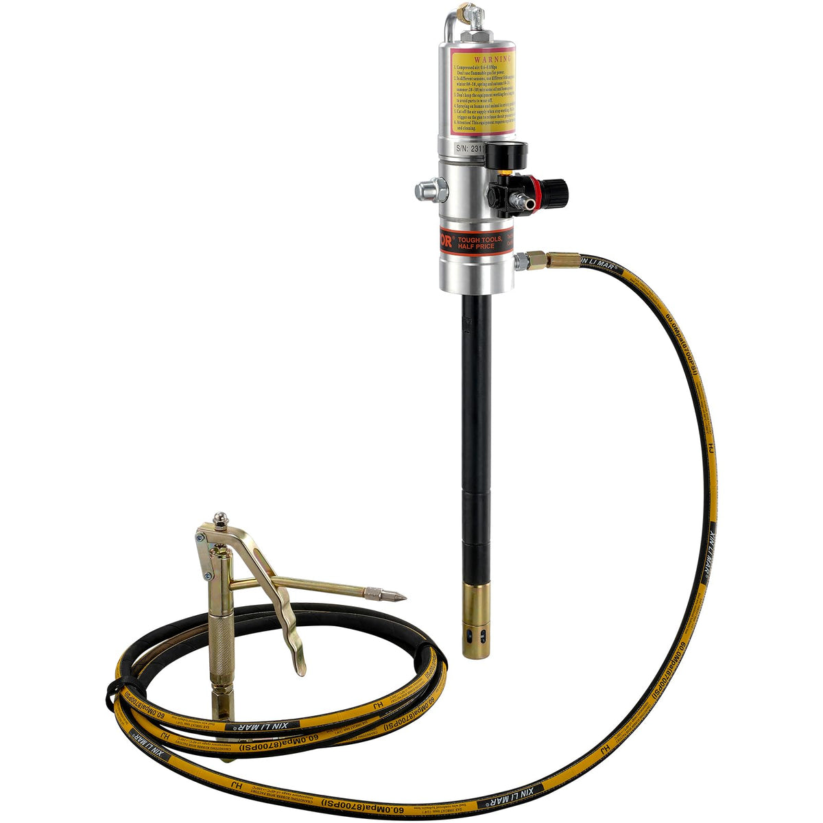 Vevor Grease Pump, Air Grease Pump With 13 Ft High Pressure Hose And Grease Gun, Pneumatic Grease Pump, Portable Lubrication Grease Pump With 360° Swivel Grease Gun Head