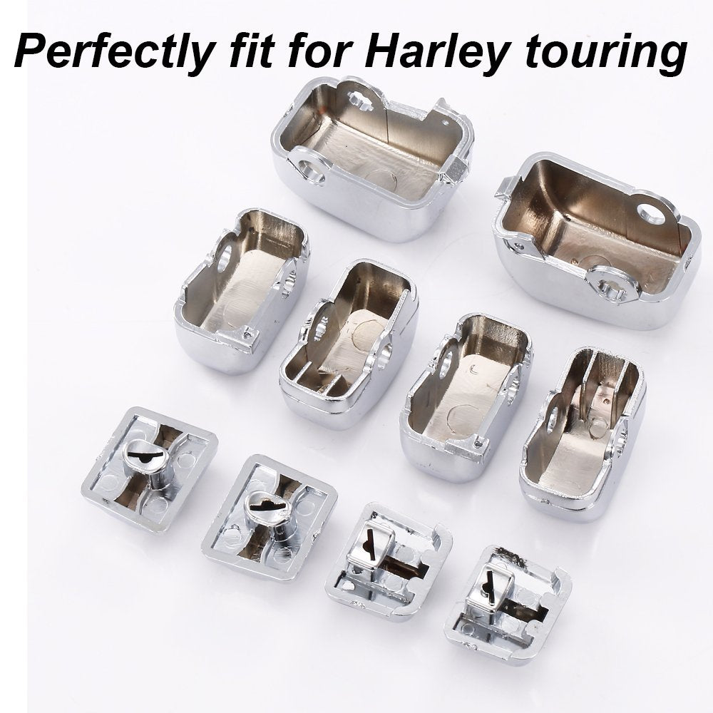 Chrome Switch Housings Caps Set for Harley Davidson Electra Glide Road King Tri Glide 1996-2013