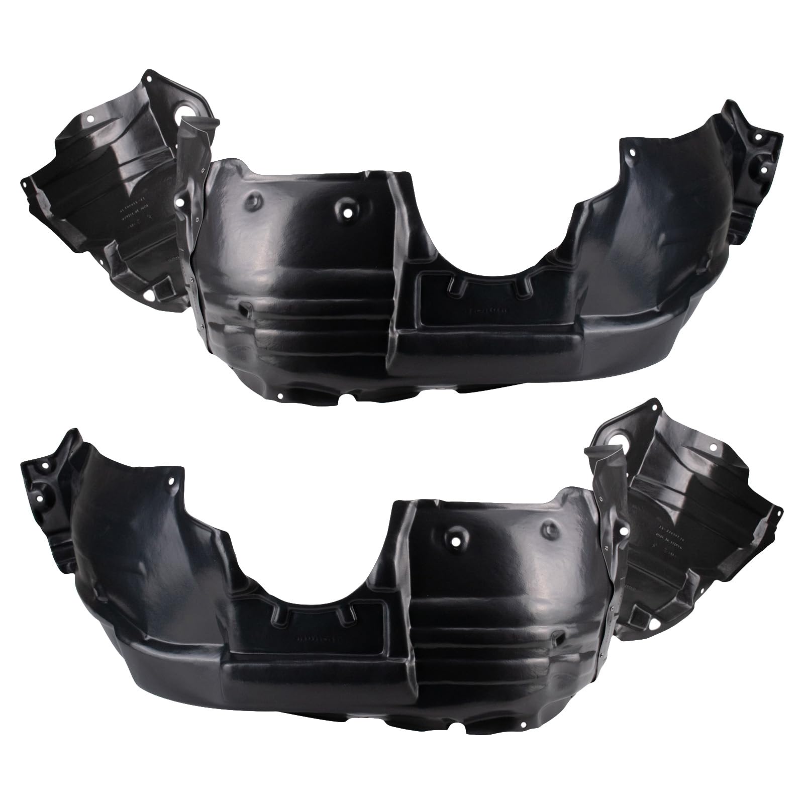 Trq Front Inner Fender Liner Set Compatible With 2011-2013 Toyota Highlander To1248172 To1249172