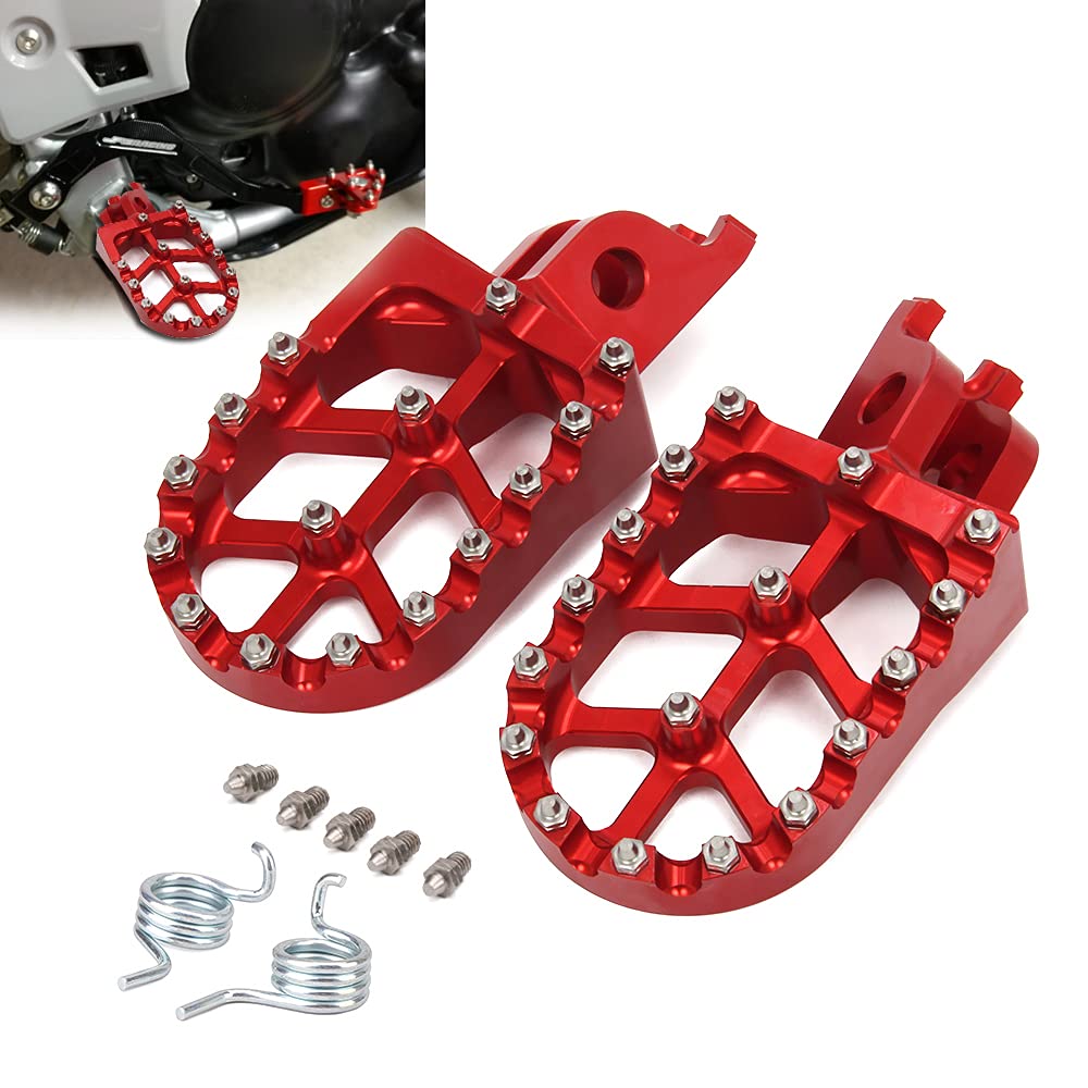 Jfg Racing Dirt Bike Foot Pegs,Billet Mx Dirtbike Foot Pegs Pedals Rest For Cr125/250 02-07/Crf150R 07-22/Crf250R 04-23/Crf250X