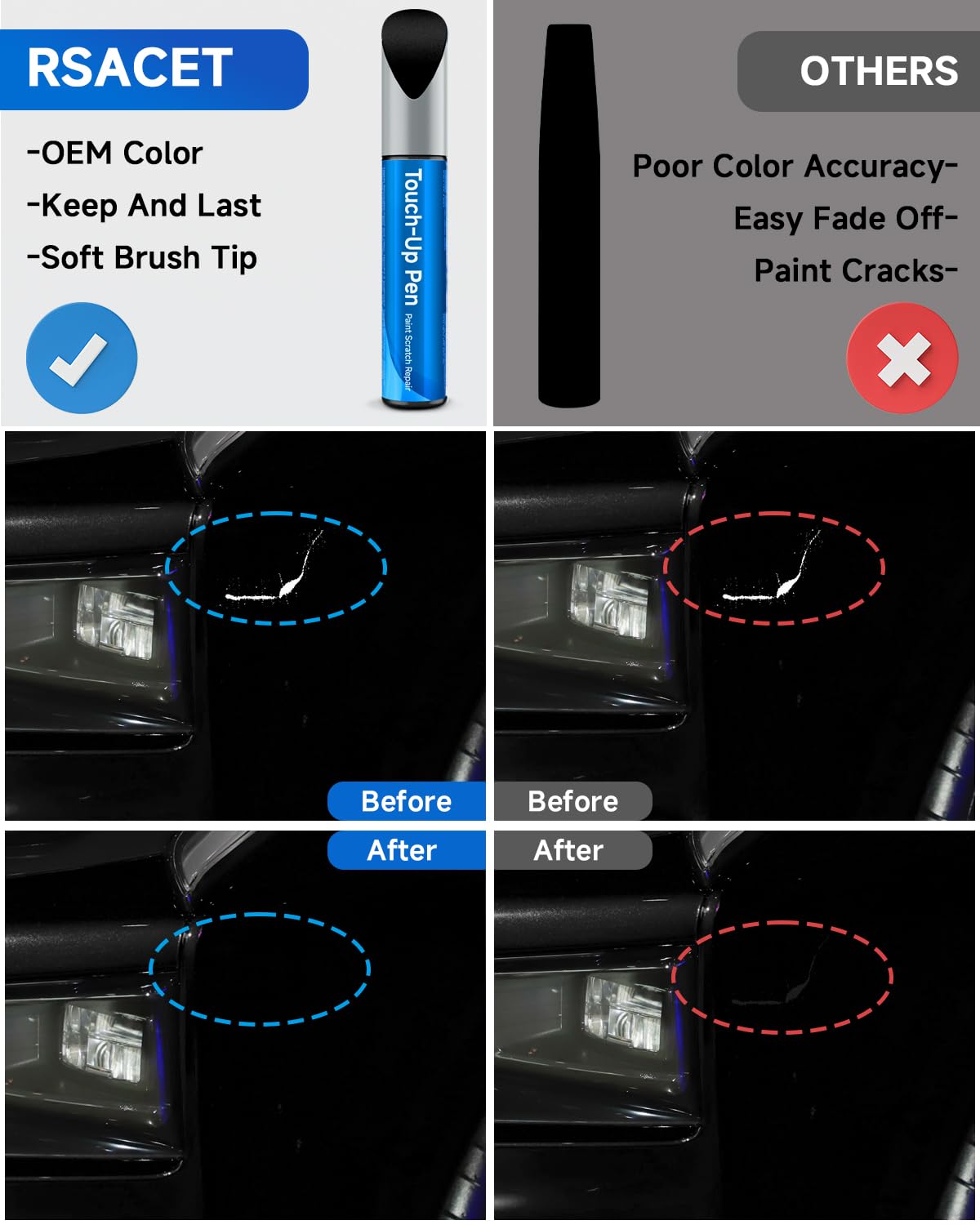 HX Antimatter Blue Metallic Touch Up Paint Compatible with Ford Exact Match Touch Up Paint Car Scratch Repair