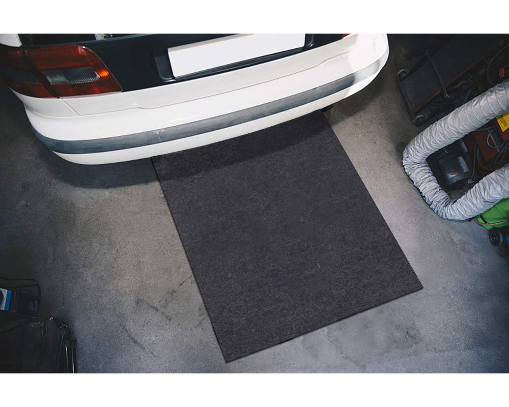 Meitola Cleanable Floor Oil Spill Mat, Oil Absorbing Pad Durable Protective Surface Can Be Used For Car Oil Change (46In36In)