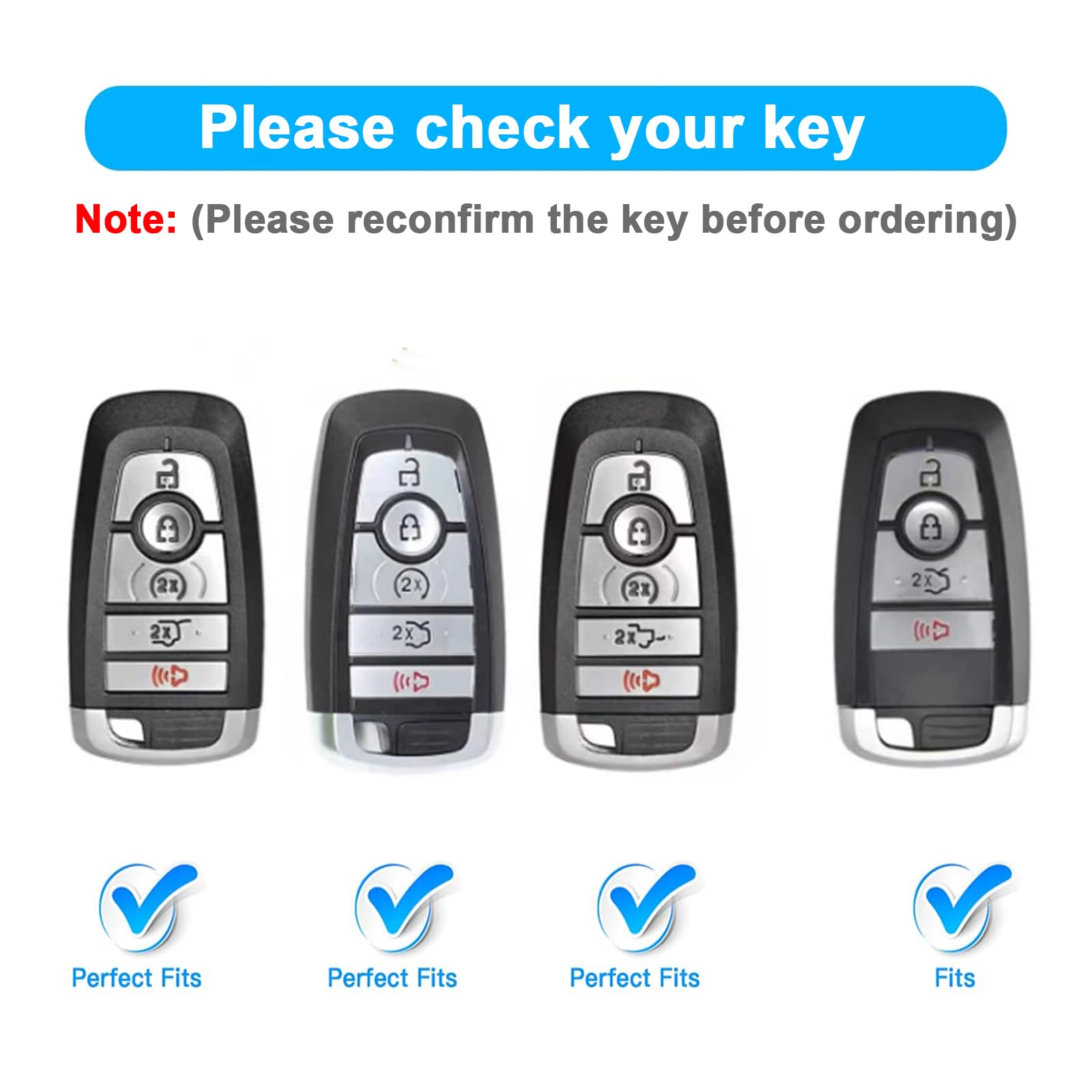 Xiyang Trade For For Ford Key Fob Cover With Keychain,Key Case Shell Protector Holder For Ford Explorer Fusion Escape Edge Exped