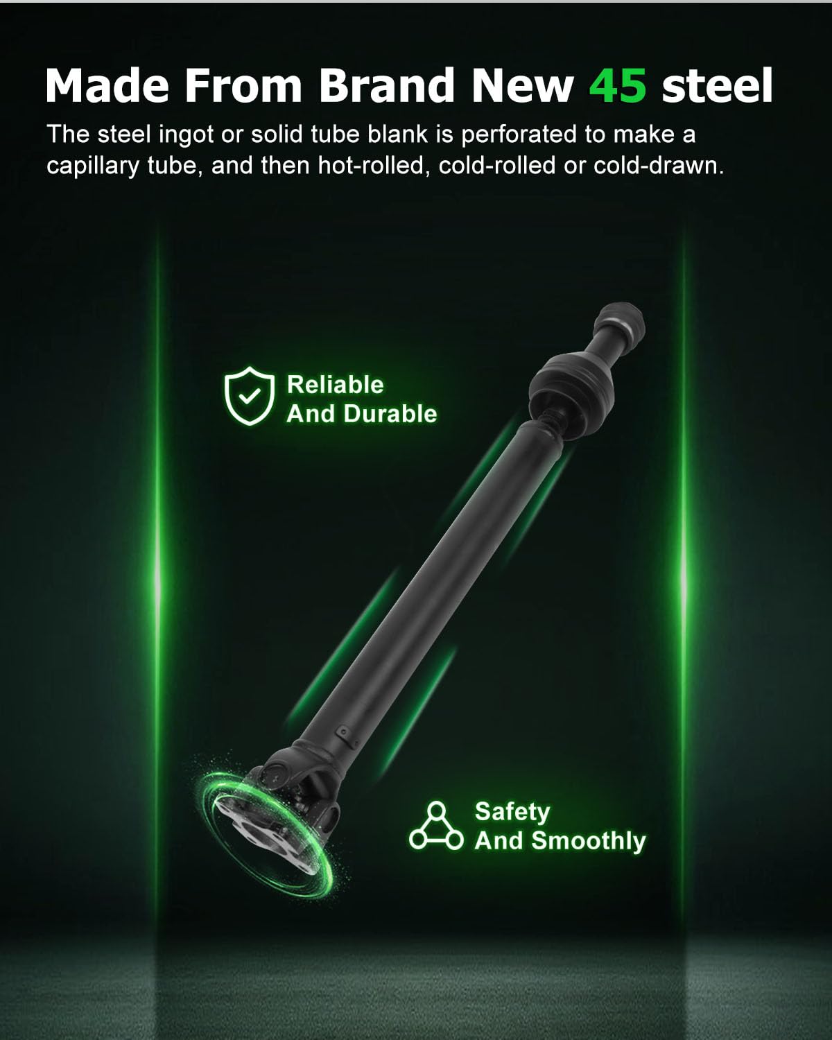 Scitoo 33'' Front Drive Shaft Assembly Propeller Shaft Compatible For Dodge Ram 1500 2002-2006 19100539-101 19100539-102 1910053