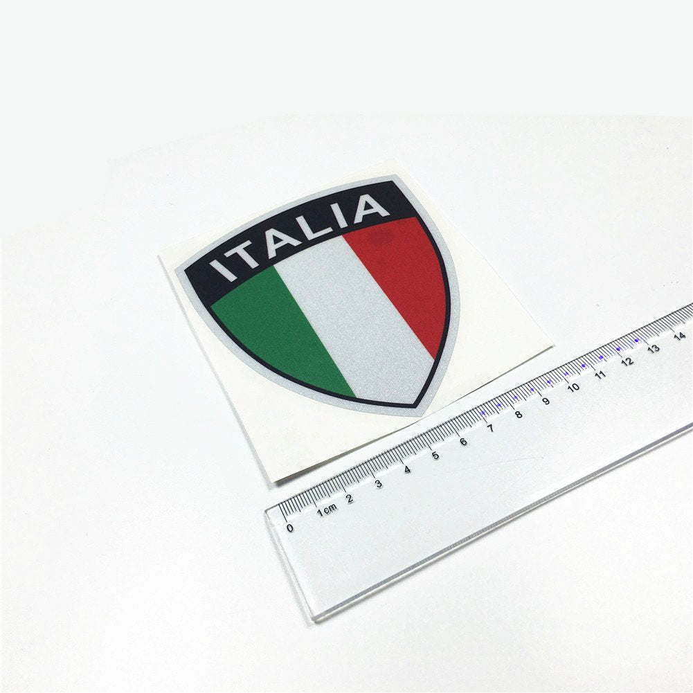 Car Styling Italy Flag Italia Car Sticker Decals Vinyl Tape Reflective For Vespa Piaggio 12X10Cm