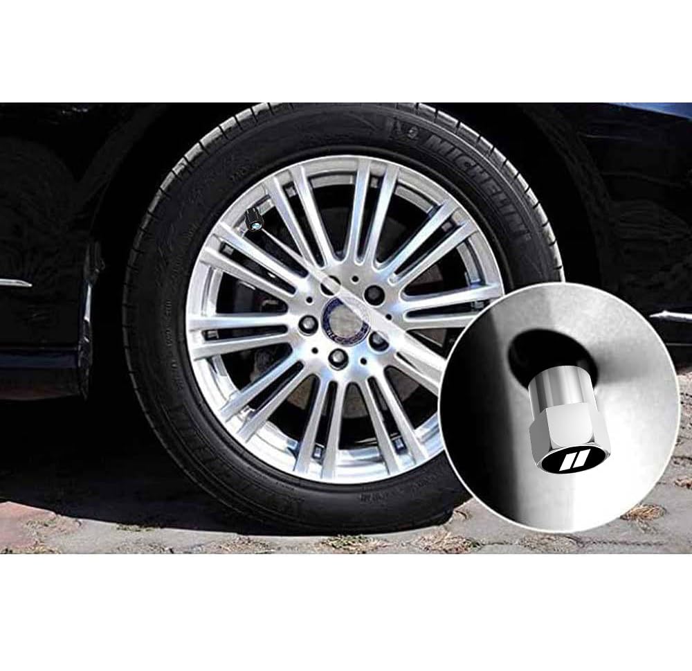 4Pcs Tire Valve Stem Caps Explosion Valve Cover Aluminum Alloy Compatible With Dodge Challenger Charger Durango Avenger Whitewhi