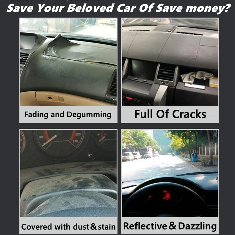 Jiakanuo Auto Car Dashboard Cover Mat Anti Slip/Anti-Vertigo Dash Board Cover Mat Pad Dashboard Carpet Sunshield Protector Custom Fit For Toyota Camry 2007,2008,2009,2010,2011(Black)