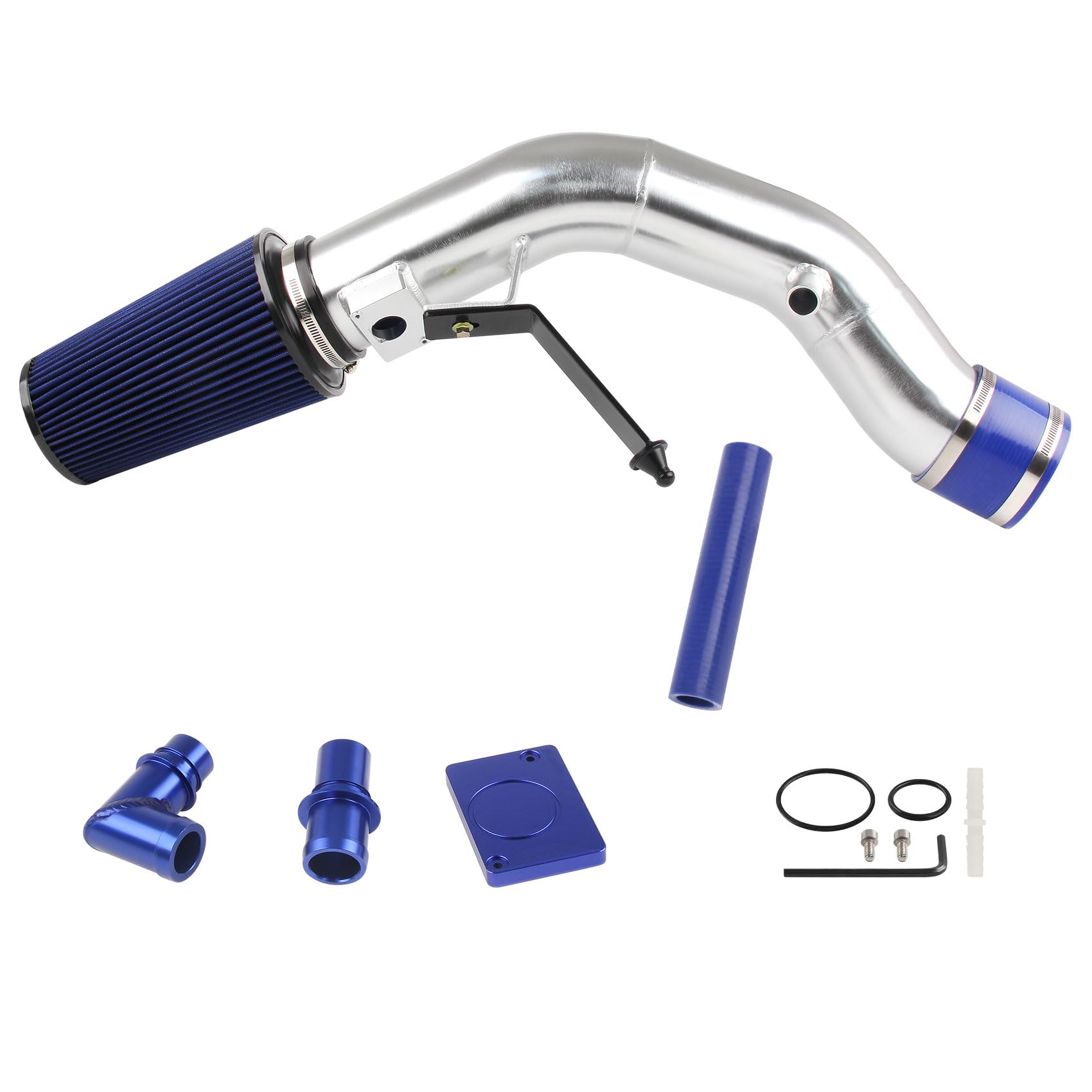 Cold Air Intake Kit for 2003-2007 Ford 6.0L F-250 F-350 Powerstroke Diesel 6.0L (Silver)