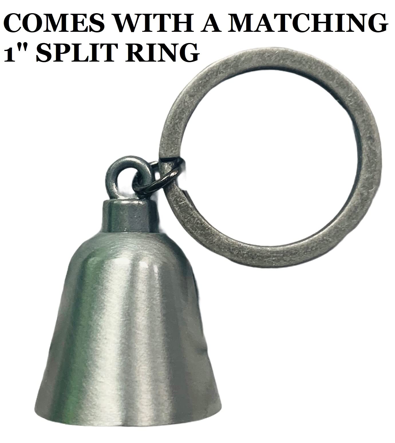 Kustom Cycle Parts Ride Safely I Need You Here With Me Love You Motorcycle 'Evil Spirits' Biker Guard Bell. (Silver Bell)