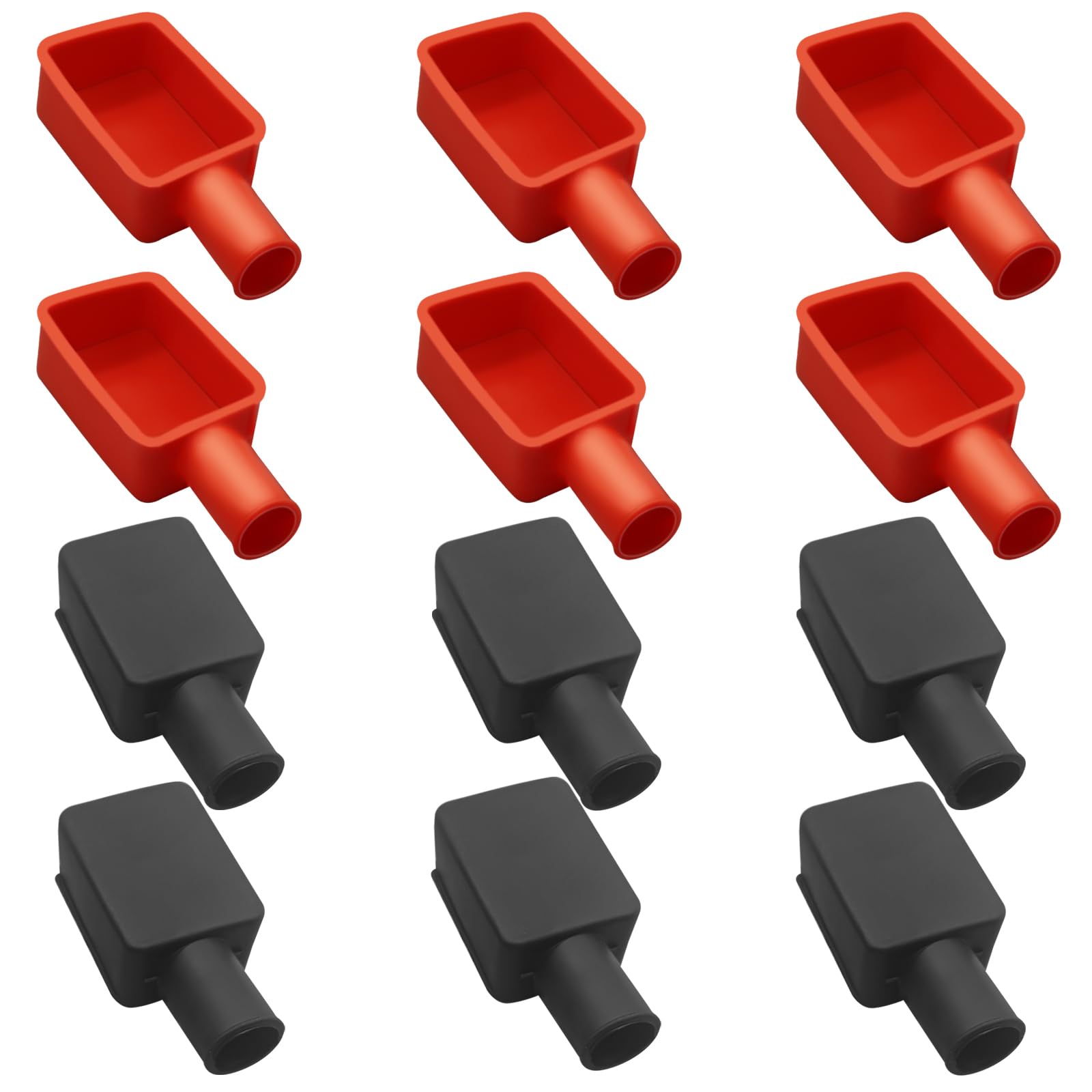 12Pcs Battery Terminal Cover, Battery Terminal Protector,Car Insulating Protector Car Battery Cover,Soft Rubber Positive Negativ