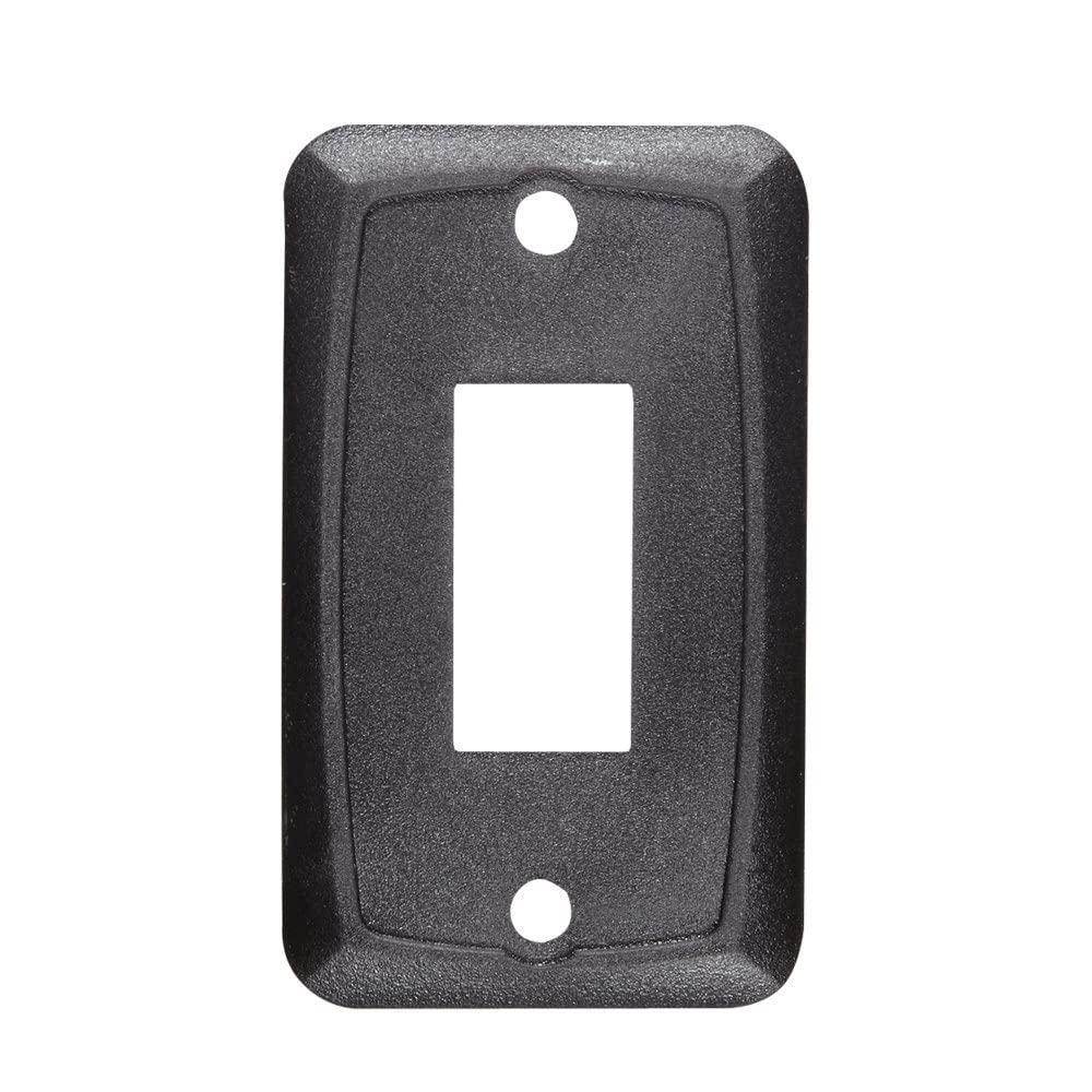 RV Designer, S835, Black Single Mounting Plate, DC Electrical (S385)
