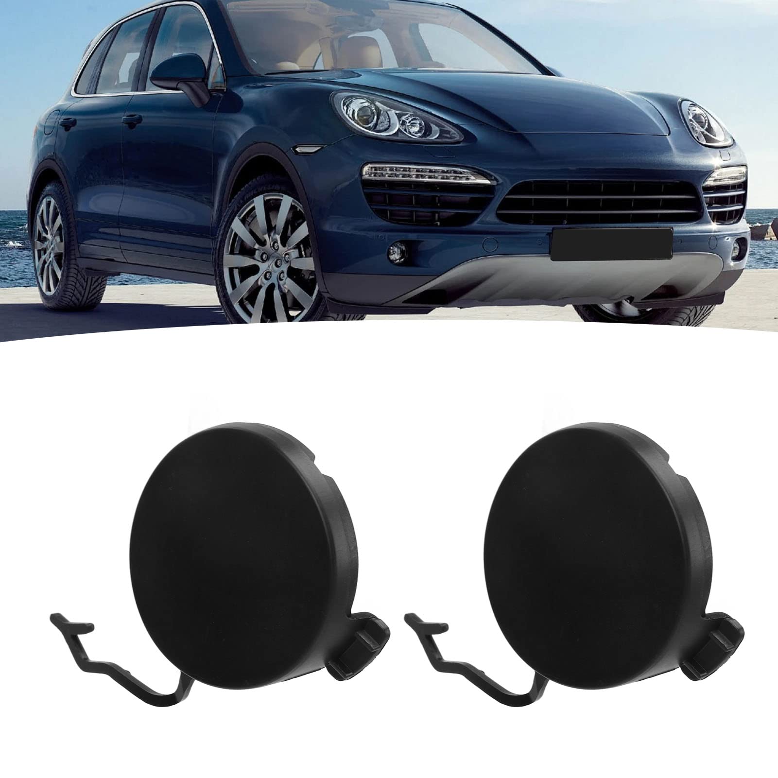 For Cayenne Bumper Cover Car Exterior Front Bumper Left Right Towing Hook Cover 95850515600 Replacement For Cayenne 2011-2014