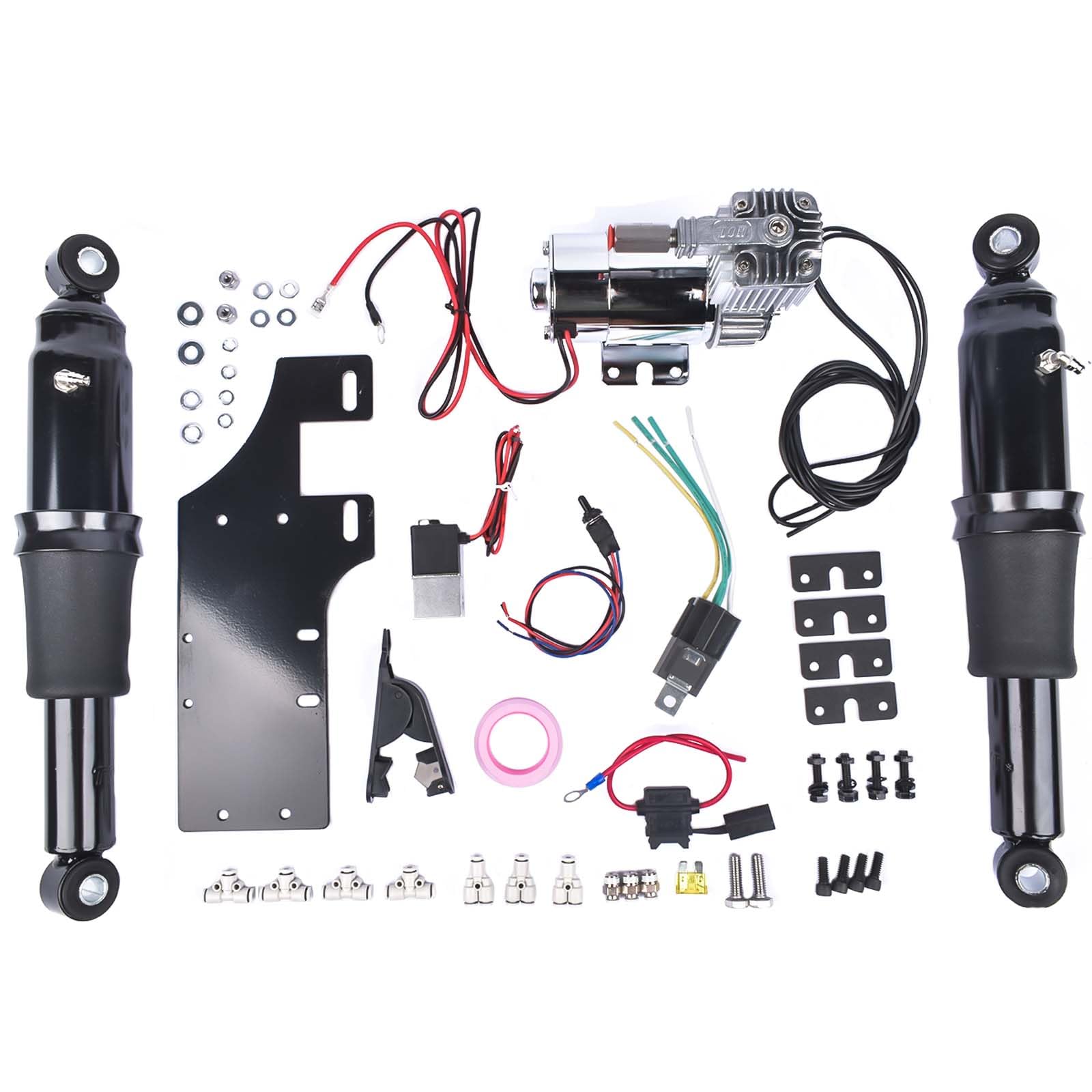 NEWZQ Rear Air Ride Suspension Set Replacement for Harley Davidson Touring Glide Ultra 1994-2023