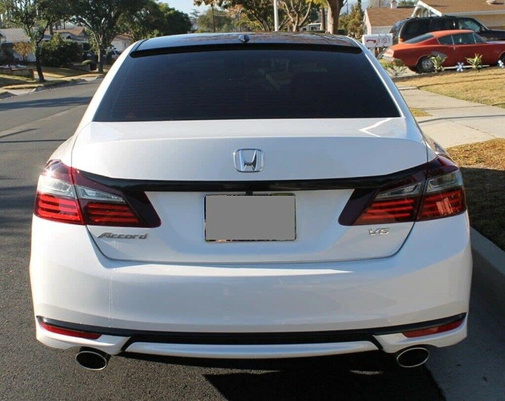 SlickMod Gloss Black Chrome Delete Vinyl Overlay Full Kit for 2016-2017 Honda Accord Sedan Trunk Trim & Diffuser