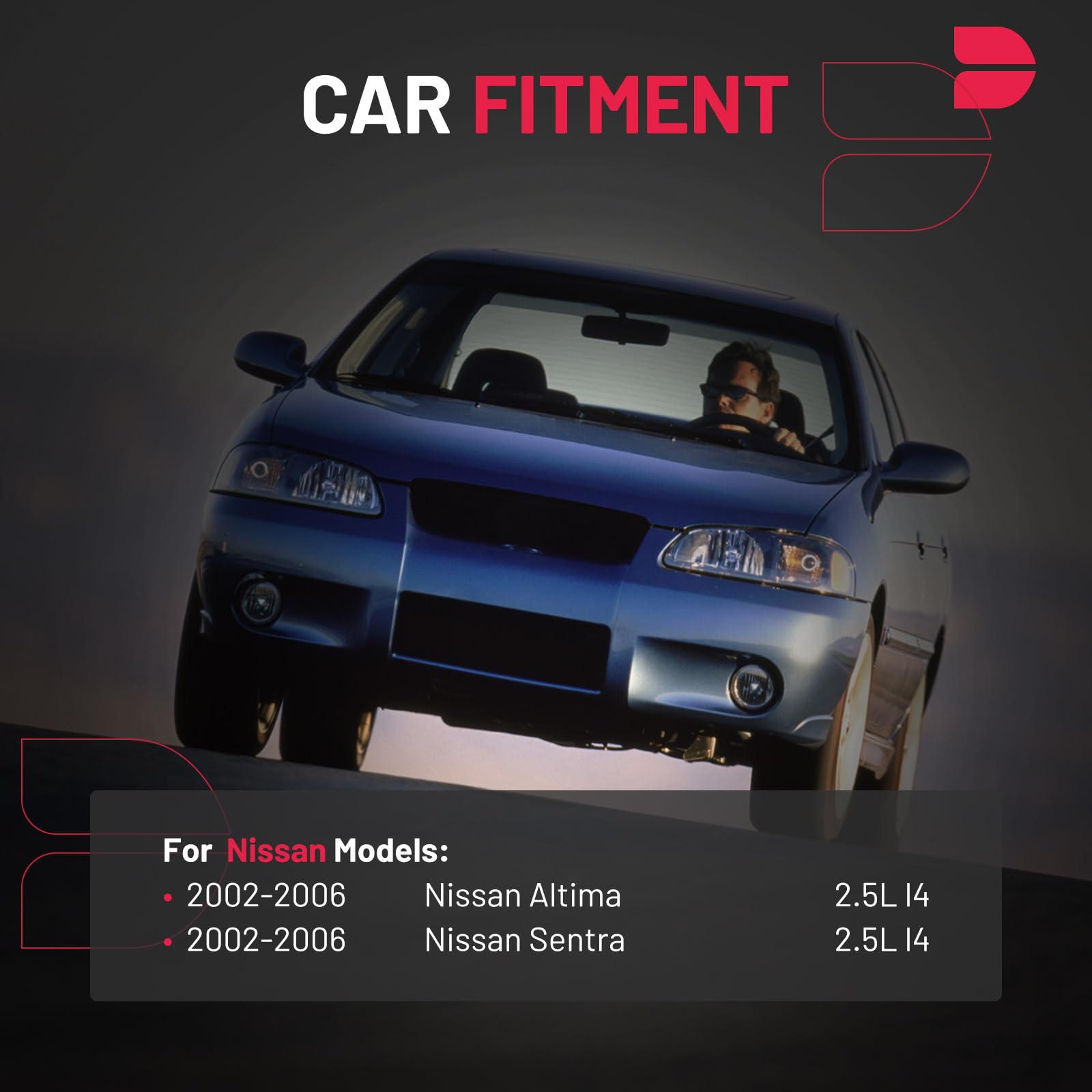 Bdfhyk Ignition Coil Pack Uf350 And Iridium Spark Plugs 4505 Compatible With 2002-2006 Nissan Altima 2002-2006 Nissan Sentra L4