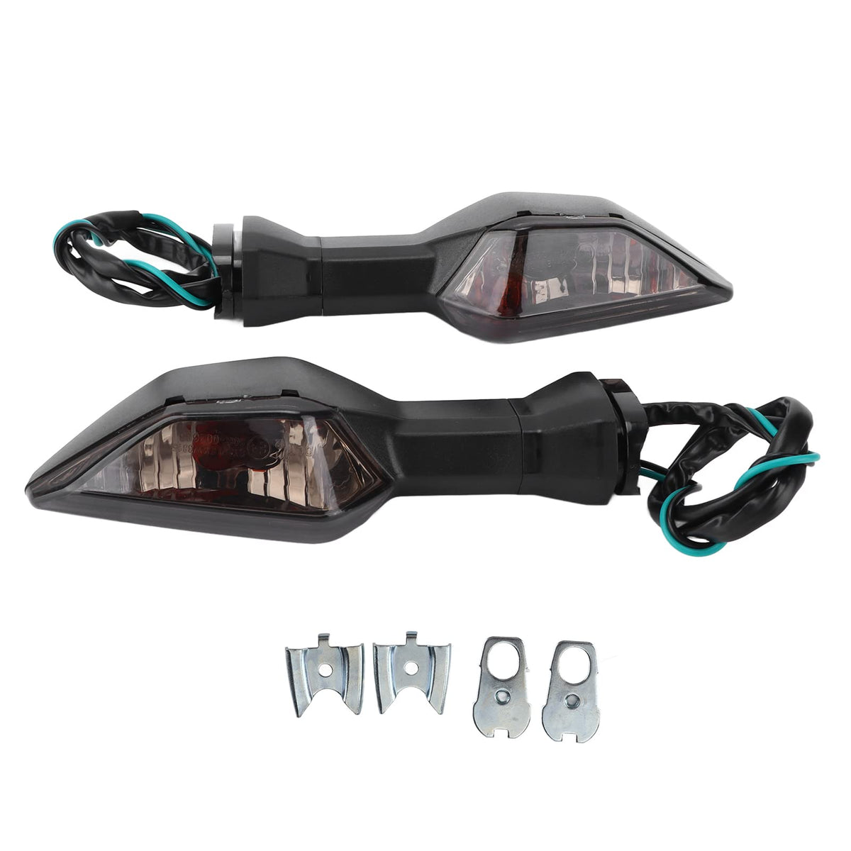 2Pcs Motorcycle Turn Signal Light,12V Turn Signal Flasher Indicator Blinker Yellow Light Replacement For Ninja 250 300 400 650 1000 2018-2020(Black)