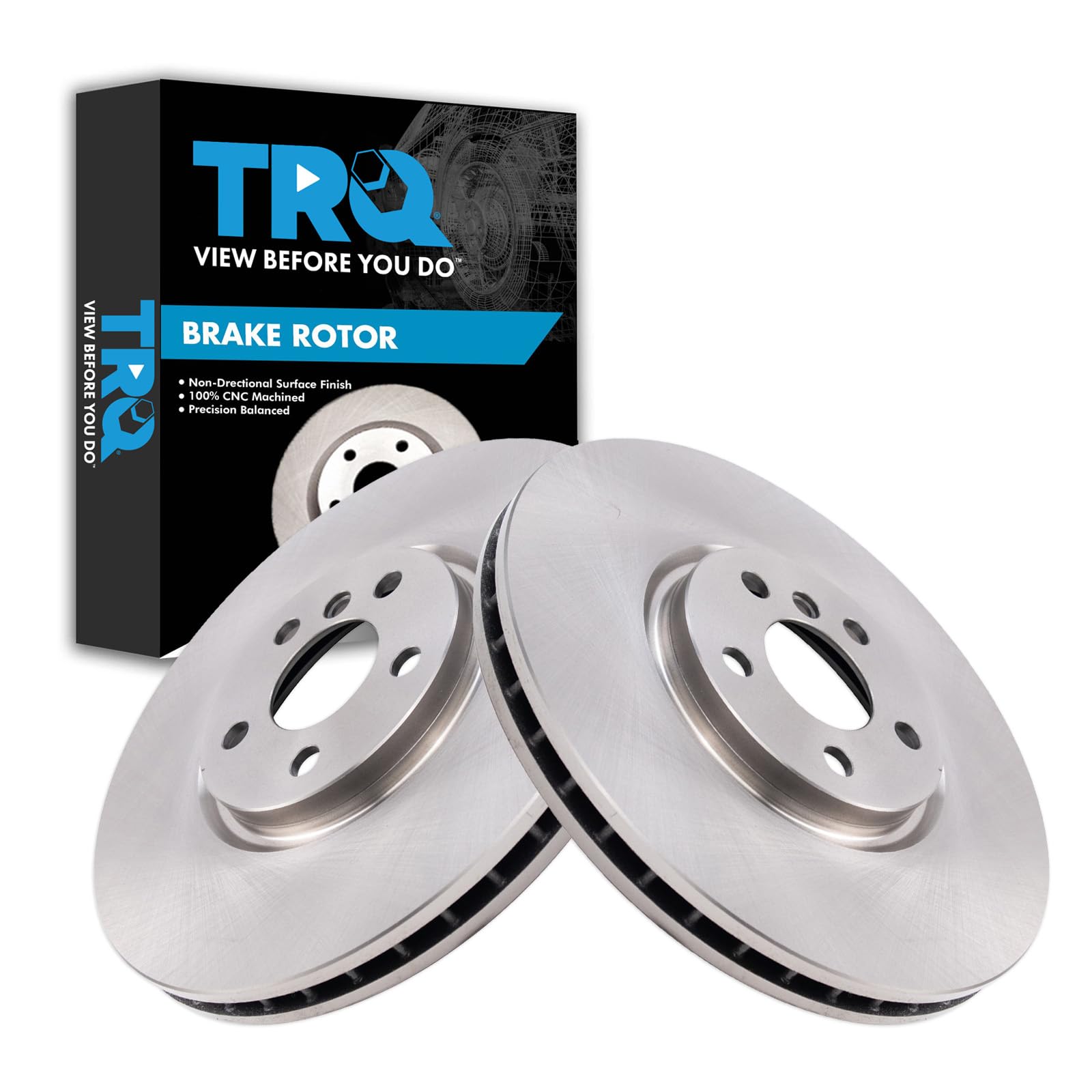 Trq Front Brake Rotors Set Compatible With 2015-2023 Mini Cooper 2017-2019 Cooper Clubman 2017-2020 Cooper Countryman
