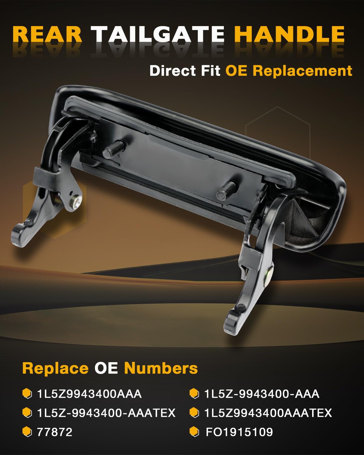 Metal Tailgate Door Handle, Compatible With 1998-2011 Ford Ranger, 01-10 Mazda B2300 B3000 B4000, Textured Exterior Rear Tail Ga