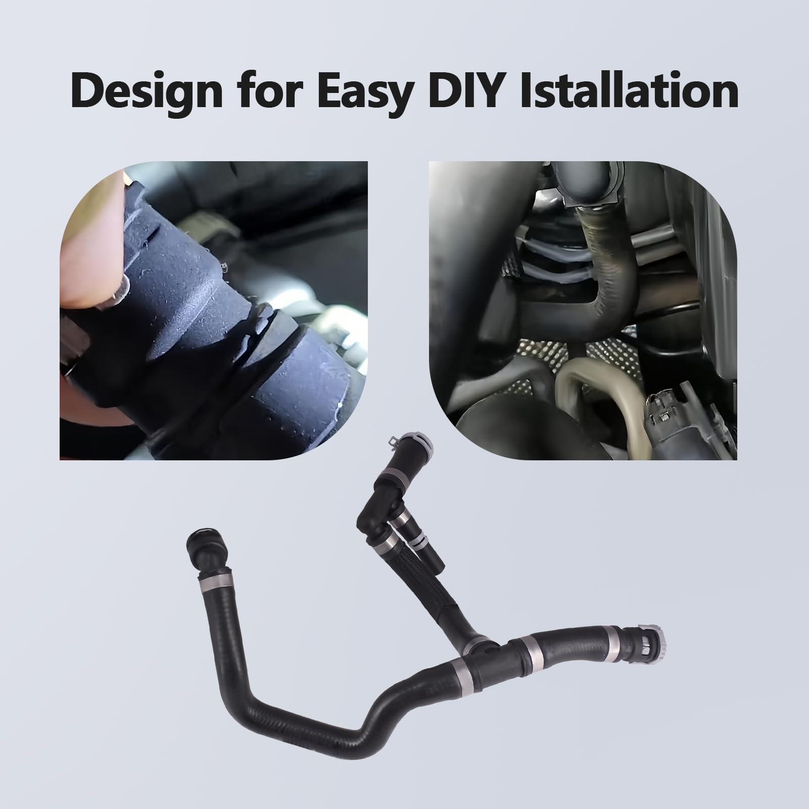 HVAC Heater Hose Compatible with Ford Escape 1.6L L4-Gas 2013-2016 Replacement for CV6Z-18472-AB, CV6Z-18472-F, CV6Z-18472-S, He