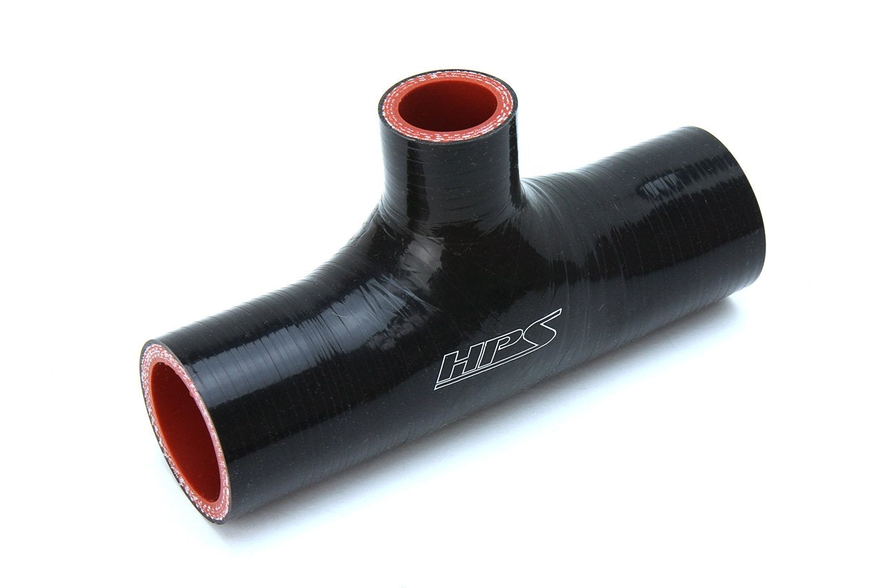 Hps Performance 1.75'' Id, 1'' Id Branch Black Silicone Coupler Coolant T Hose Tee Adapter, High Temp 4-Ply Reinforced (175-Thos