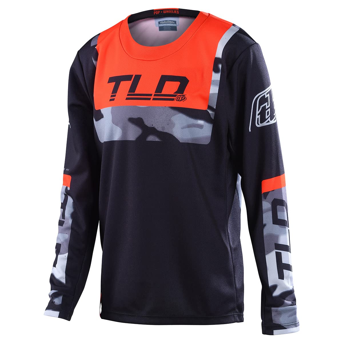 Troy Lee Designs Youth Brazen Camo Jersey (Large, Black/Orange)