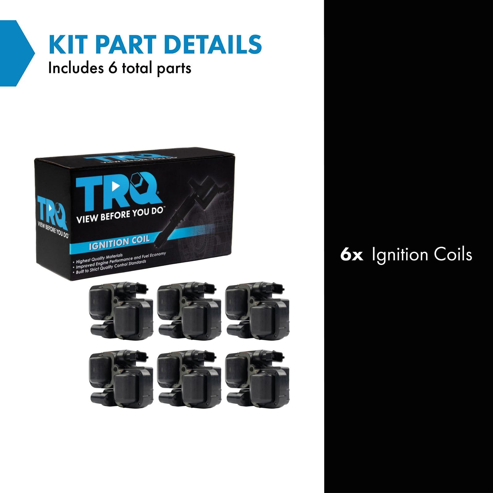 Trq Ignition Coil Set Compatible With 04-08 Chrysler 98-06 Mercedes-Benz