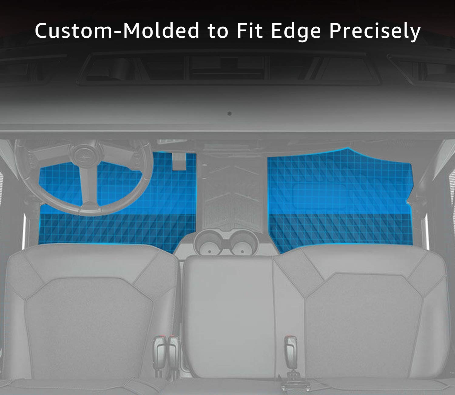 A & Utv Pro Front Floor Mats For 2018-2024 Polaris Ranger 1000 Xp Crew Accessories 2025 2 Door Foot Mats Floor Liners Replace # 2882780