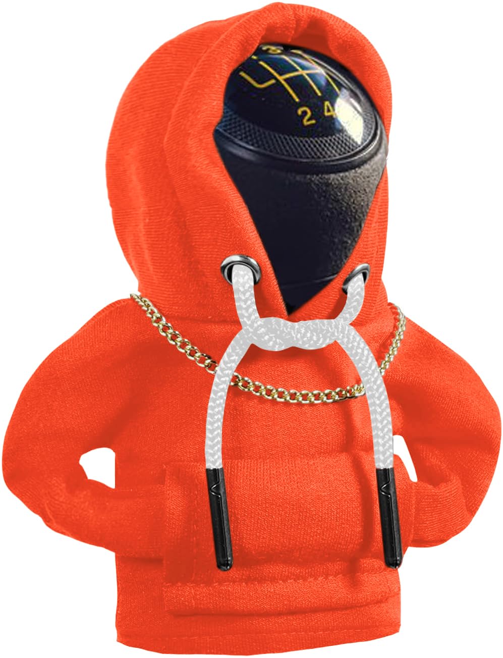 Yajeea Car Gear Shift Hoodie, Funny Mini Hoodie Car Decor, Winter Warm Universal Fit Shift Knob Cover, Automotive Interior Acces
