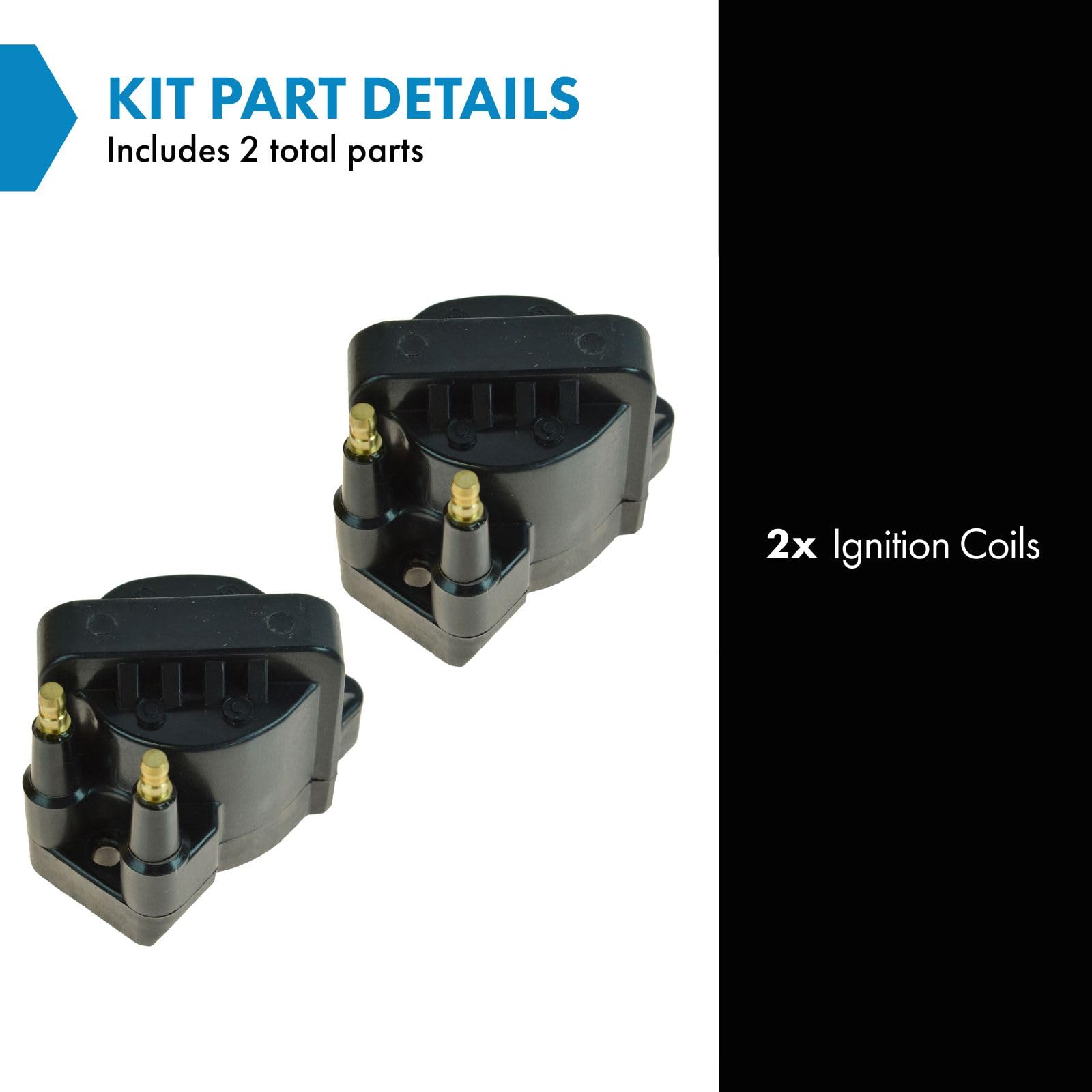 Trq Ignition Coil Set Compatible With 87-92 Buick 87-03 Chevrolet 94-03 Gmc 91-00 Isuzu 89-95 Lotus 86-91 Oldsmobile 87-02 Ponti