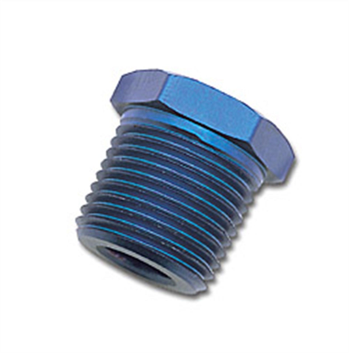 Edelbrock/Russell 661570 Blue Anodized Aluminum 3/8'' Male to 1/8'' Female Pipe Bushing Reducer