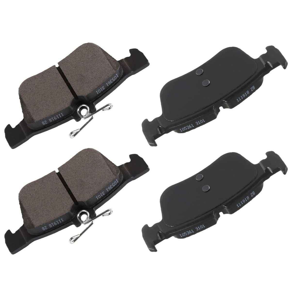 Cciyu D1665 Rear Ceramic Brake Pads Kits 4Pcs Fit For Ford Edge/Escape/Fusion, 17 For Lincoln Continental 15 For Lincoln Mkc 16-