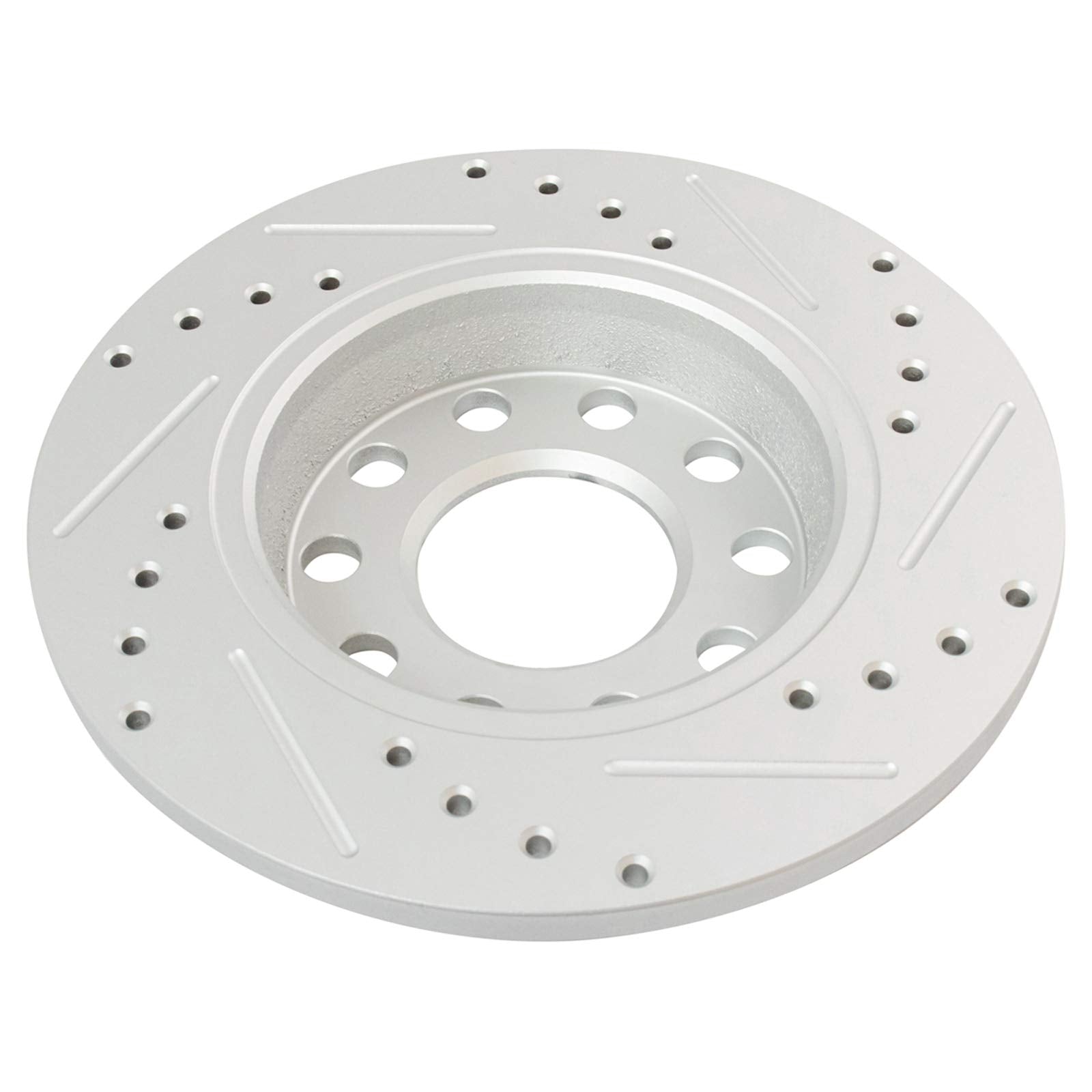 Trq Rear Performance Brake Rotors Set Premium G-Coated Compatible With 2002-2006 Audi A4 A4 Quattro