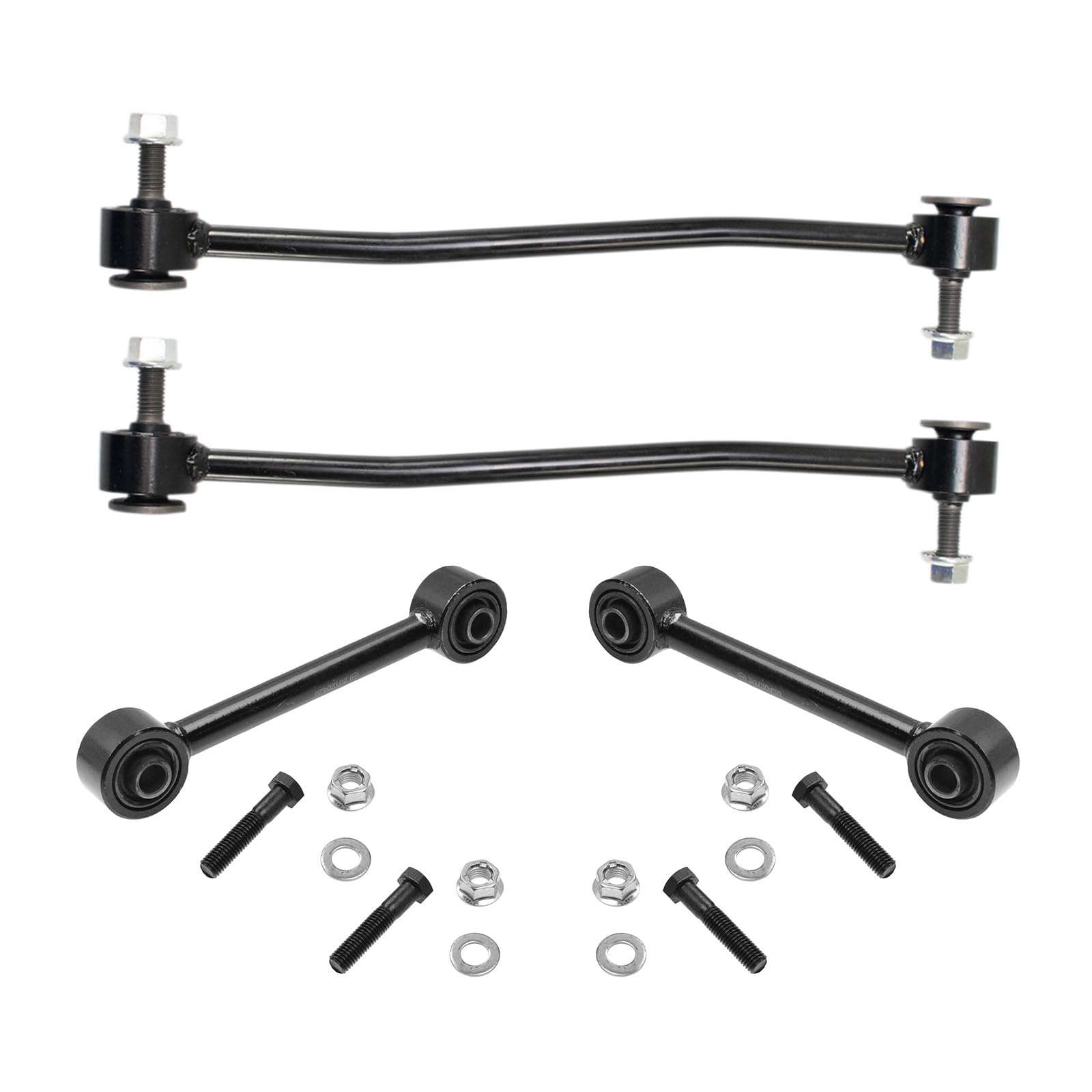 Trq Sway Bar Stabilizer Link Set Front & Rear Compatible With 13-19 F-250 Super Duty 08-16 F-350 Super Duty