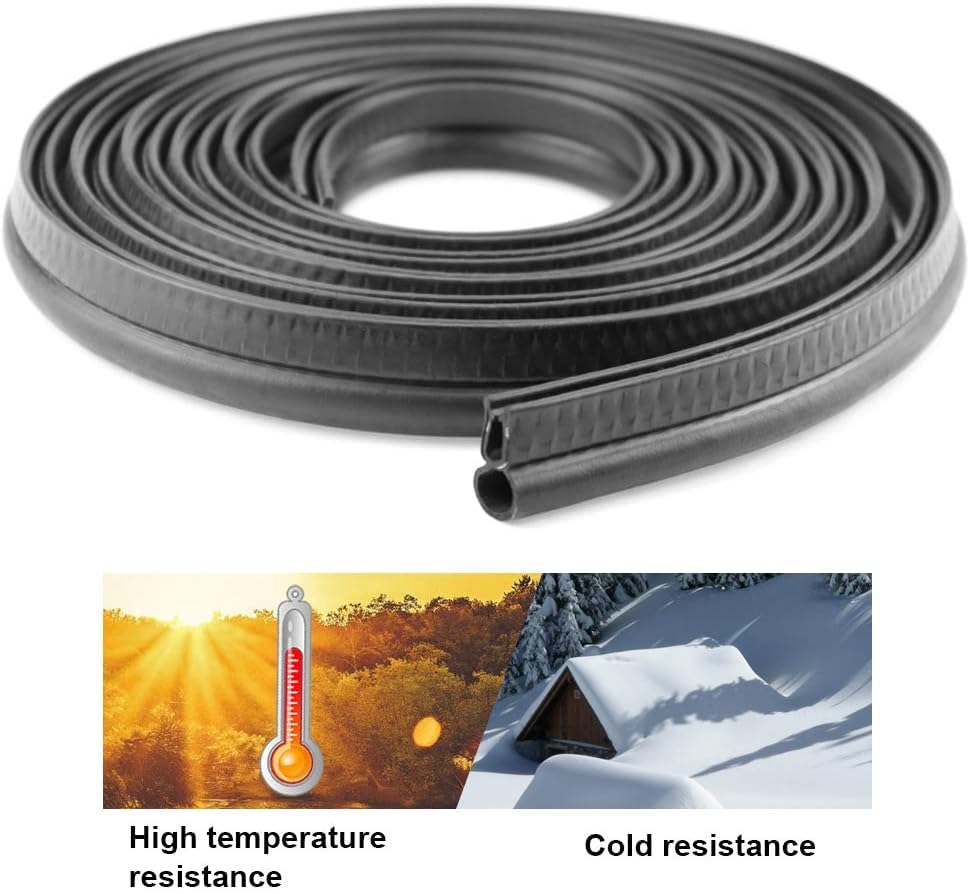 Storystore Automotive Door Weather Stripping 39Ft Car Door Rubber Edge Trim Seal Strip Gasket With Top Car Door Seal Strip For B
