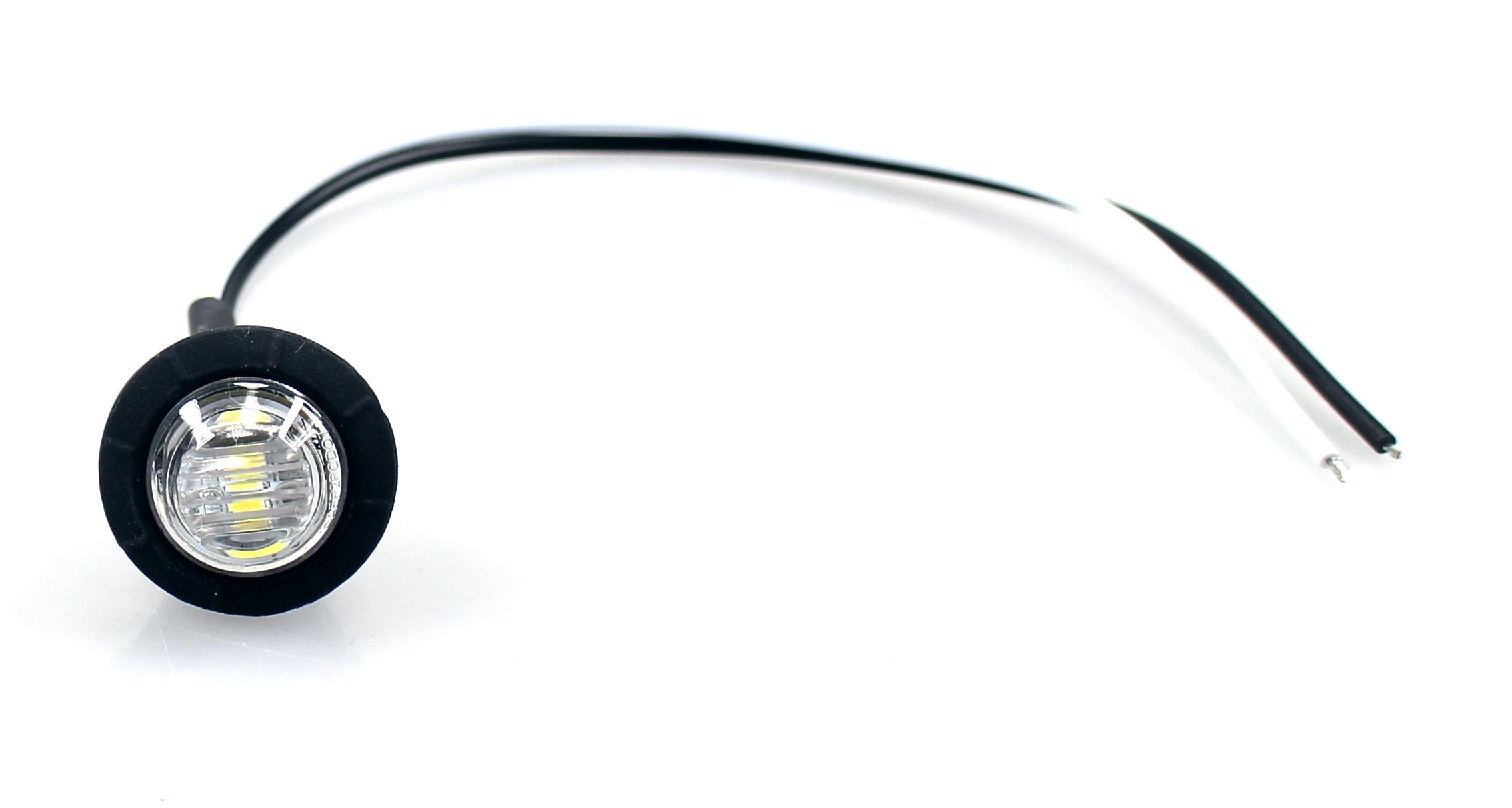 Tmh (Pack Of 20 3/4 Inch Mount Clear Lens Amber Led Clearance Bullet Marker Lights, Side Led Marker Lights For Trailer Truck Rv