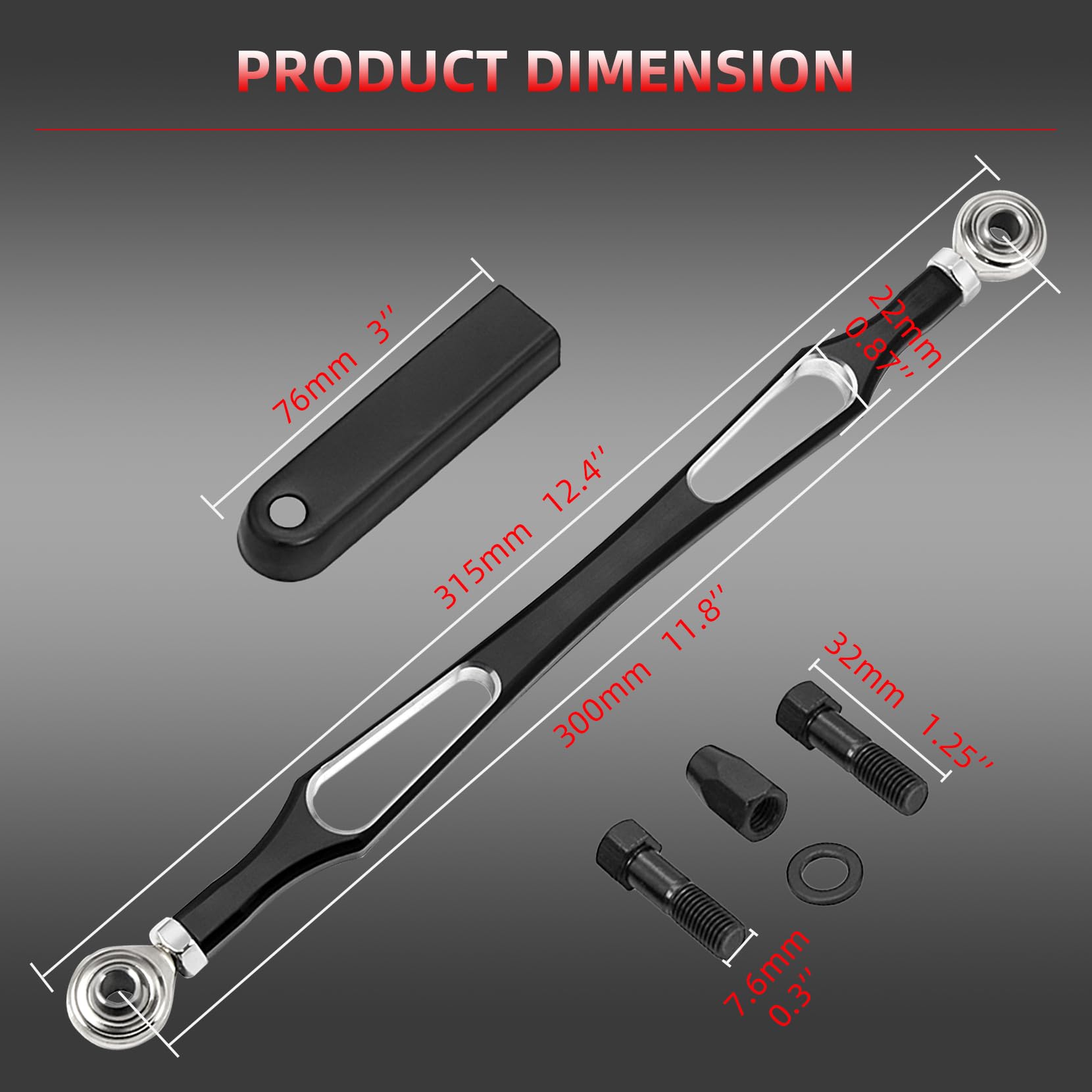 Amazicha Black Motorcycle Gear Shift Linkage Compatible For Harley Davidson Softail Road King Street Glide Tri Glide 1980-Later