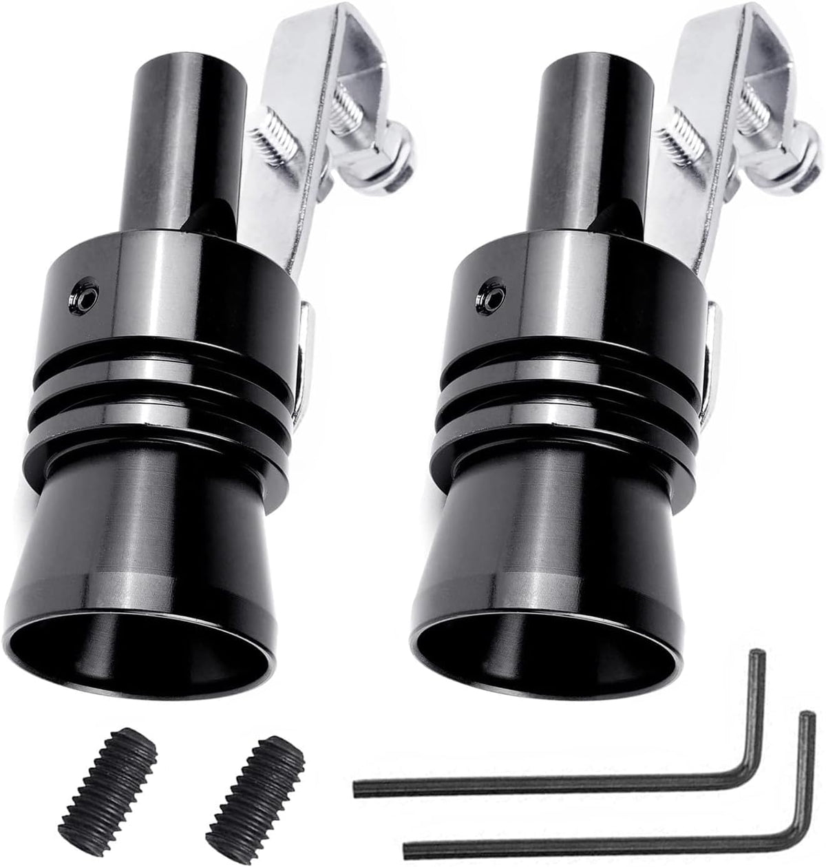 Turbo Sound Whistle Exhaust Muffler,XL Size Aluminum Alloy Universal Turbo Sound Exhaust Muffler Pipe Whistle Car Roar Maker (Bl