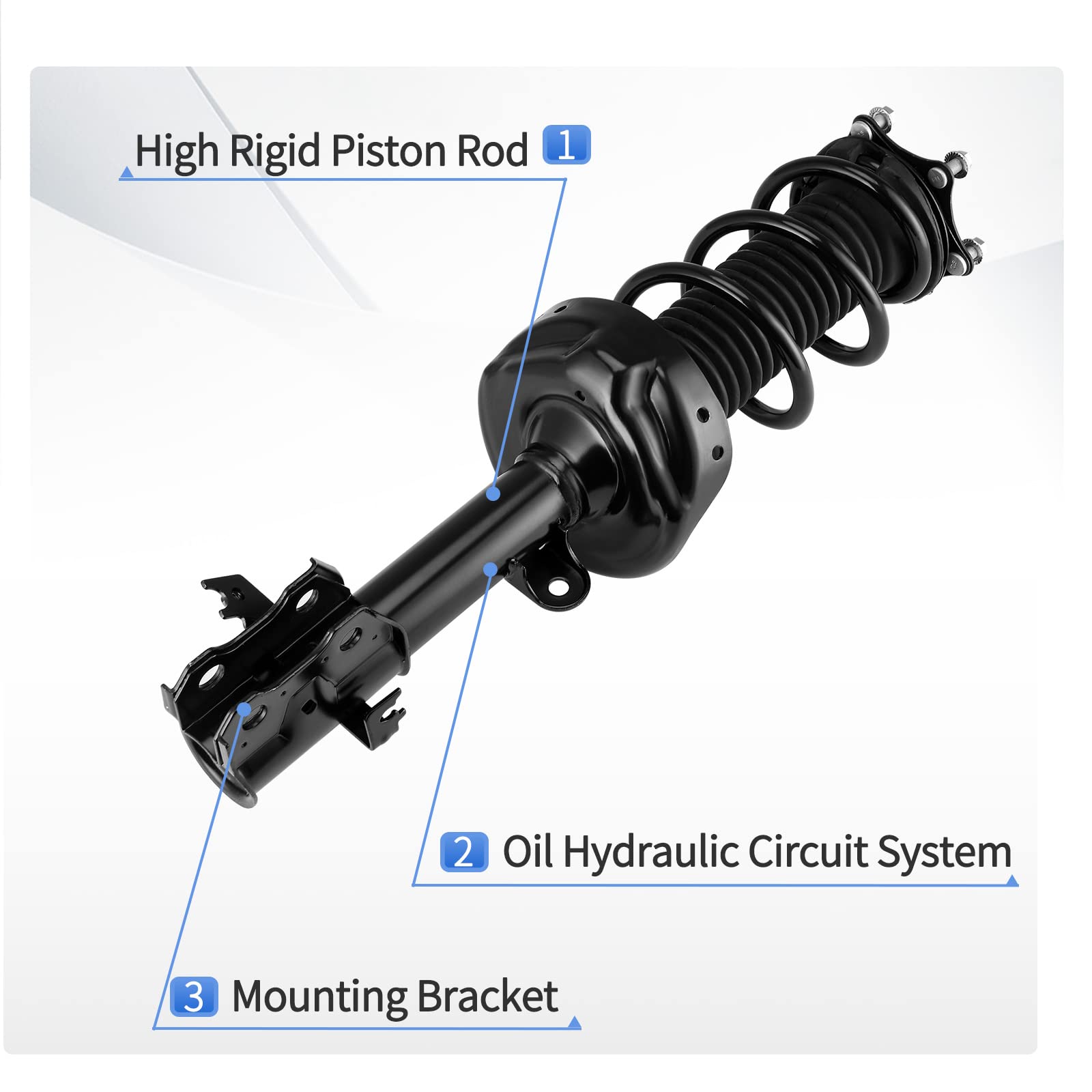 Yitamotor Front Strut Pair Complete Struts Compatible With 2007-2011 Cr-V