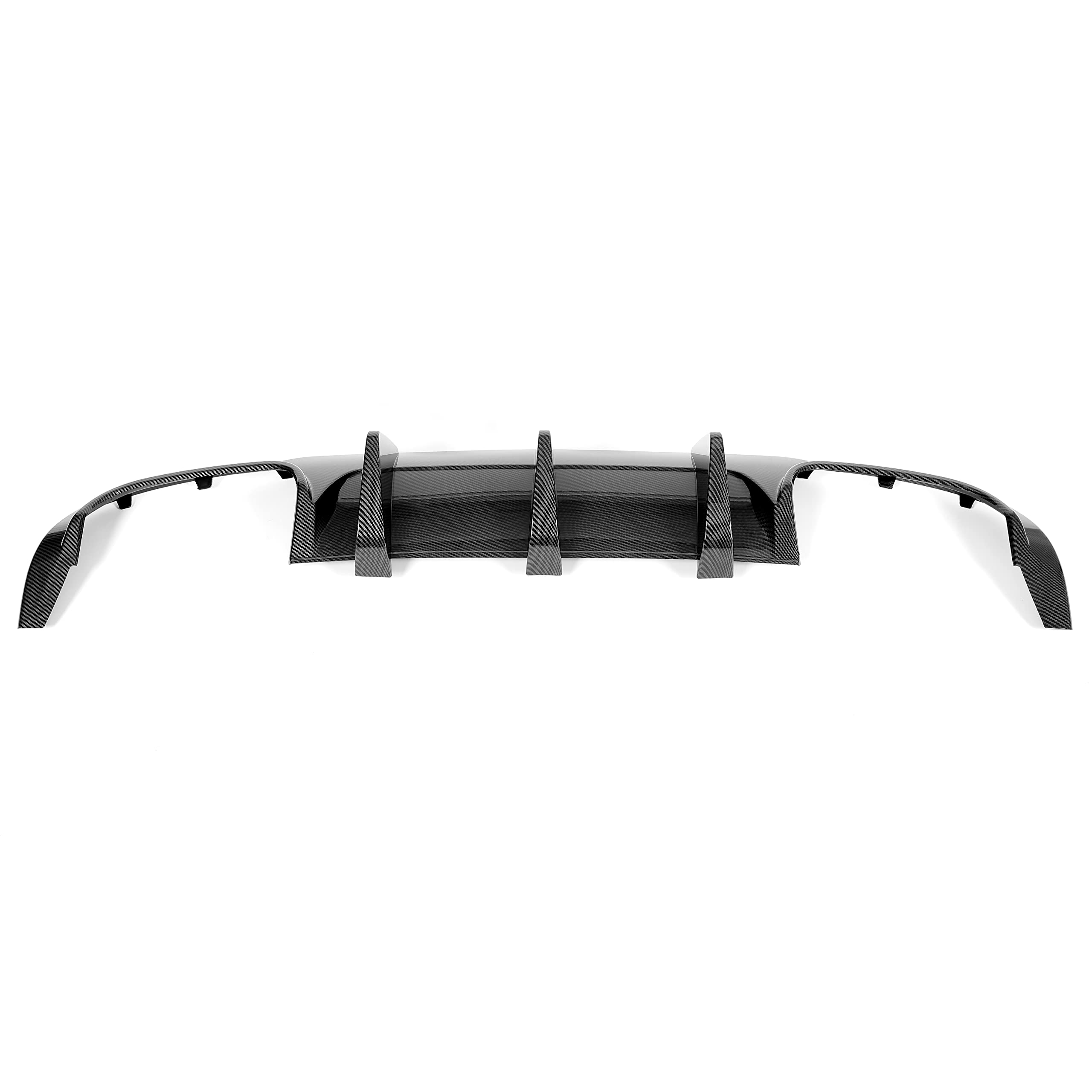 HECASA Rear Diffuser Compatible with 2012-2014 Mercedes Benz W204 C250 C300 C63 AMG Sedan/Coupe Lower Lip Bumper Protector Carbo
