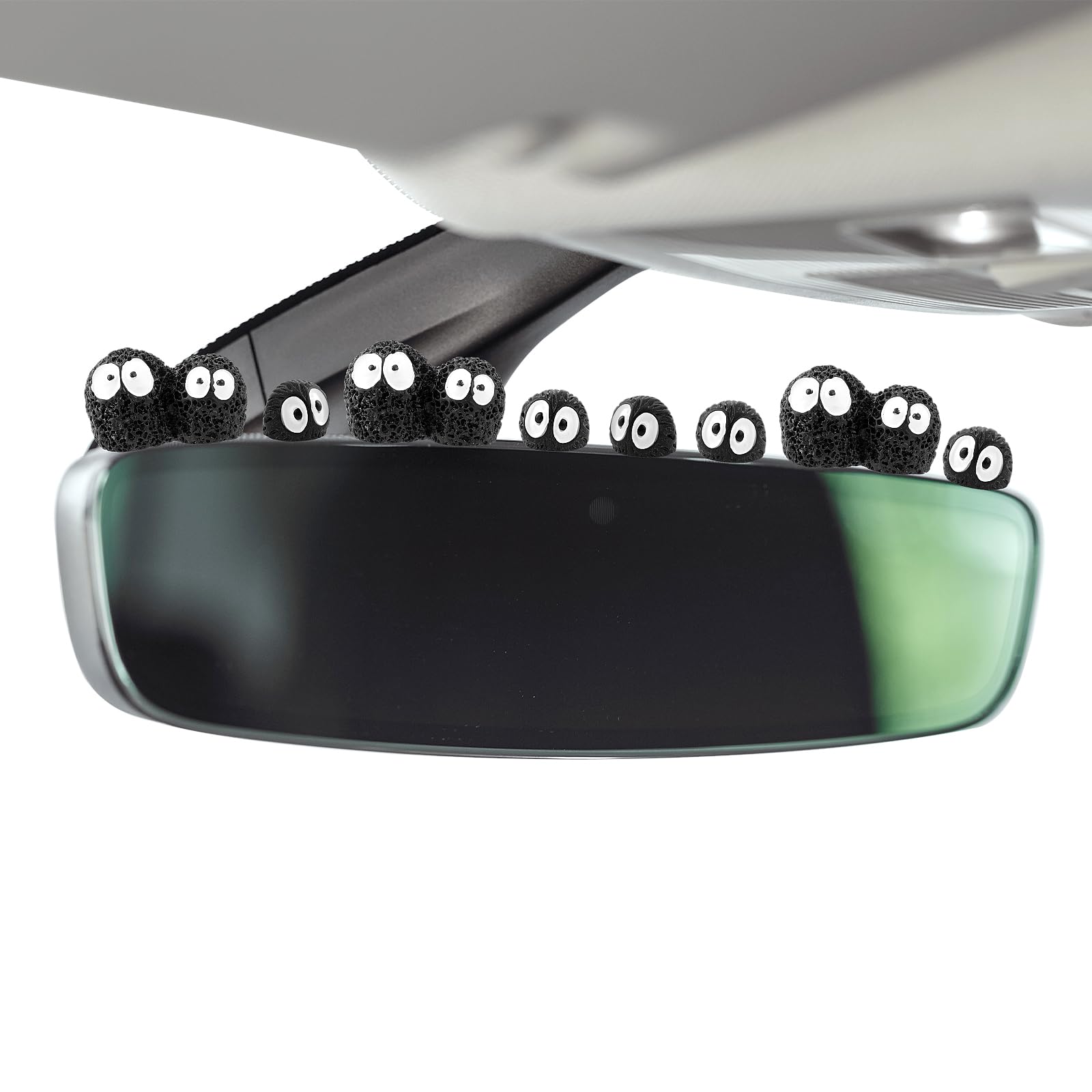 Ouligay 20pcs Cute Soot Sprites - Car Decorations Interior, Mini Car Dashboard Decorations, Funny Gifts for Cute Car Mirror Inte
