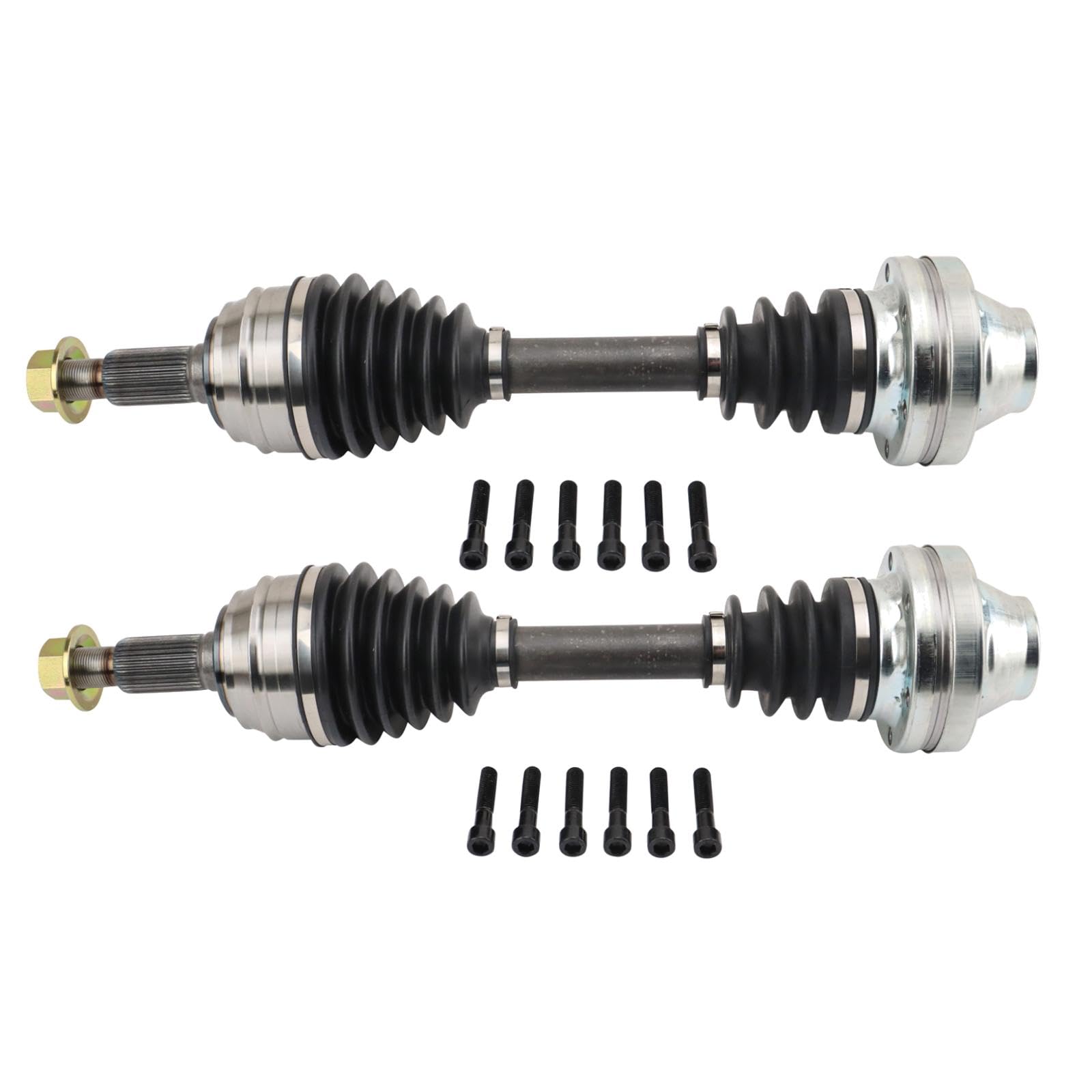 TRQ Front CV Axle Shaft Assembly Set Driver & Passenger Side Compatible with 2011-2015 Audi Q7 2011-2018 Porsche Cayenne 2011-20