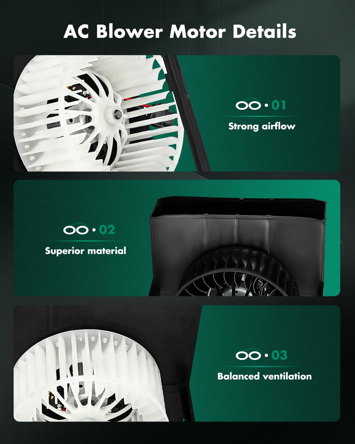 Scitoo 700165 Front Hvac Blower Motor With Fan Cage For Bmw 1999-2010