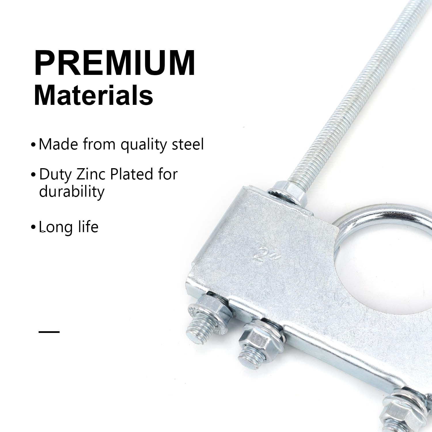 Scottchen Pro Exhaust Clamp With Hanger Fit 2.5' Exhaust Pipe, Exhaust System Hanger Exhaust Hanger