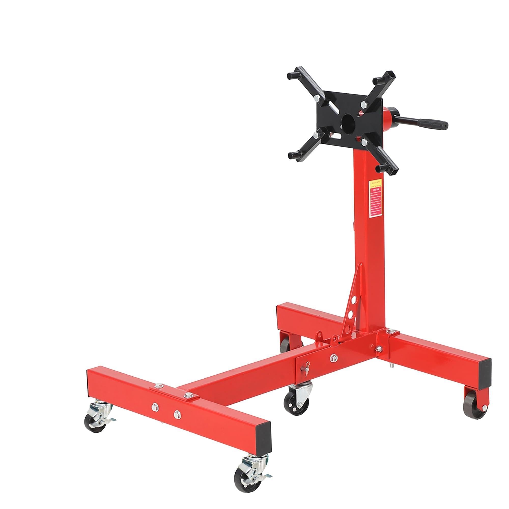 EliteEdge 1500 LBS Engine Stand,Heavy Duty Foldable Rotating Engine Stand with 360-Degree Rotating Head,4 -Adjustable Arms & 5-C