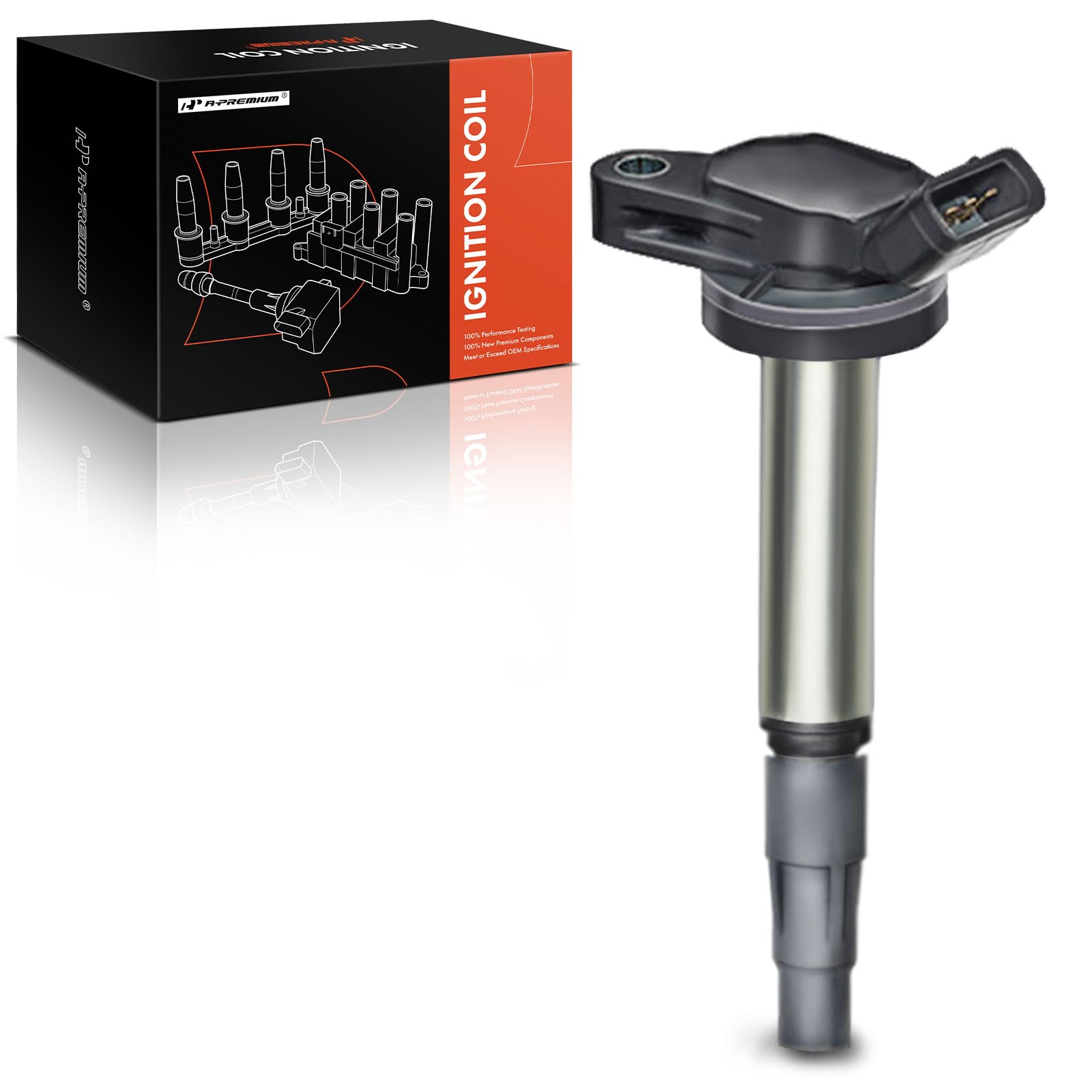 A-Premium Ignition Coil Compatible With Toyota, Pontiac, Lexus & Scion Vehicles - 1.8L 2.0L - Corolla 2009-2019, Matrix 2009-201