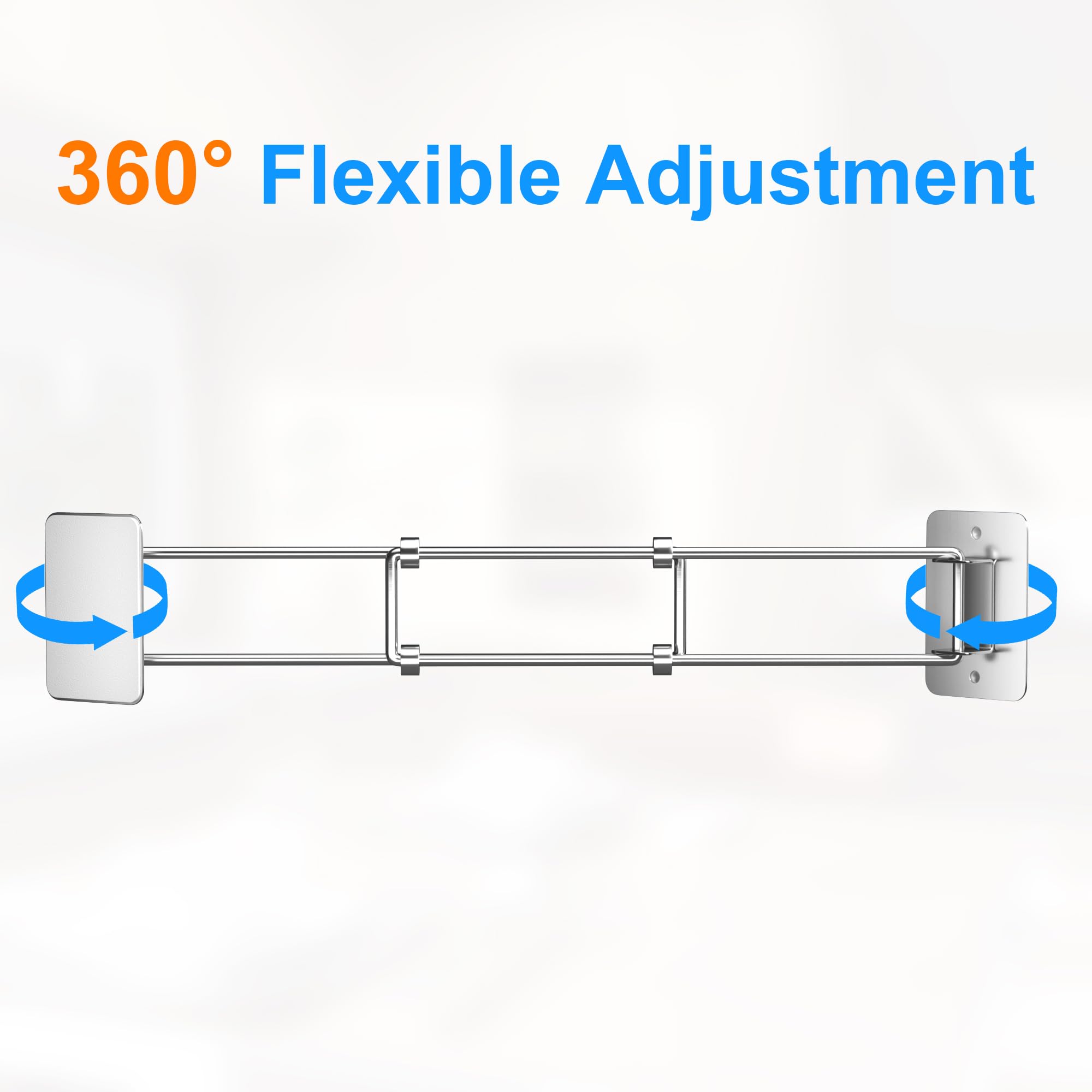 songsoso RV Corner Rod, Showers Bathtubs Camper Shelf Storage Bar, 2 Pcs 7-13 Inches Adjustable RV Bathroom Organizer - Stainles